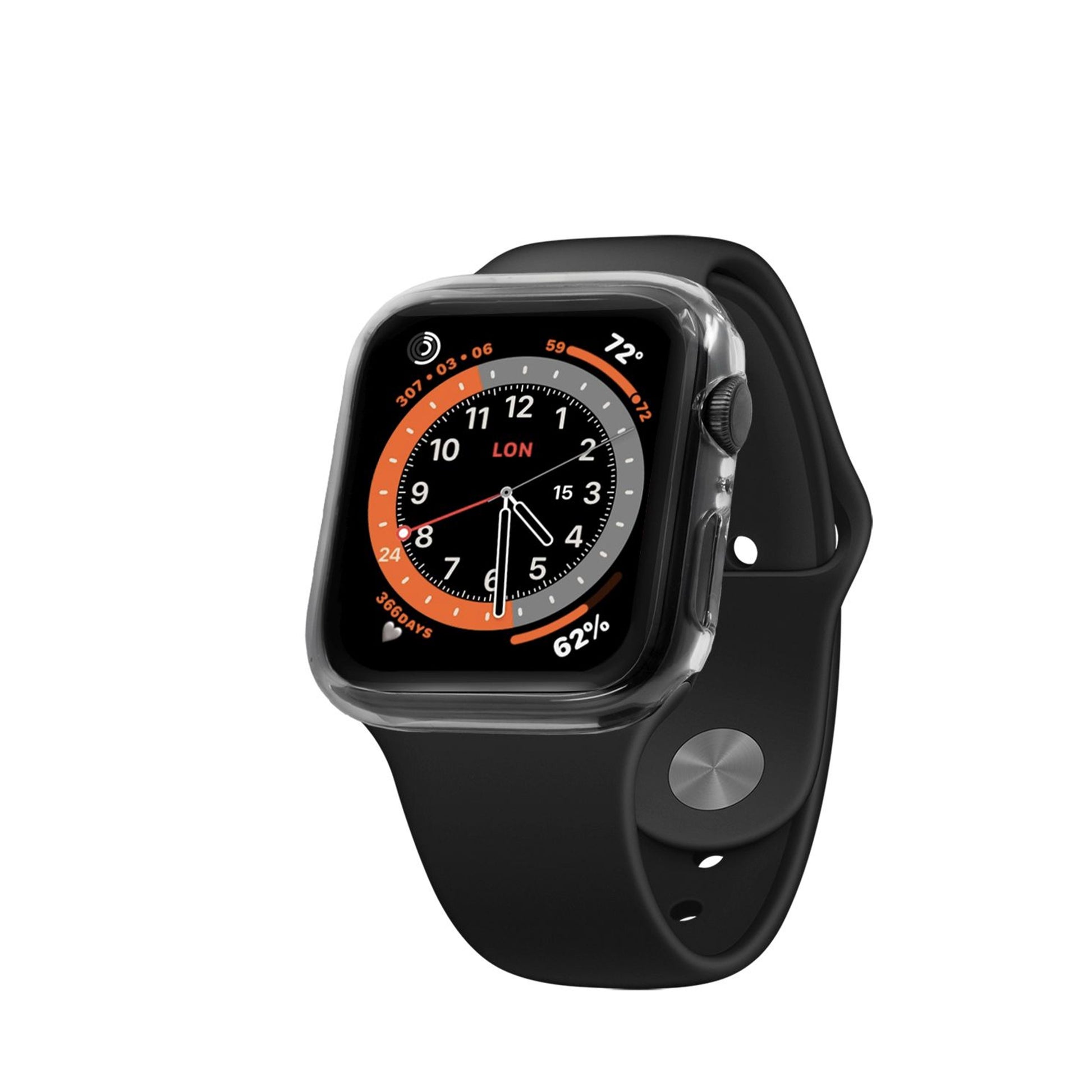 Ochranné pouzdro FIXED Pure s temperovaným sklem pro Apple Watch 44mm, čiré - FIXED