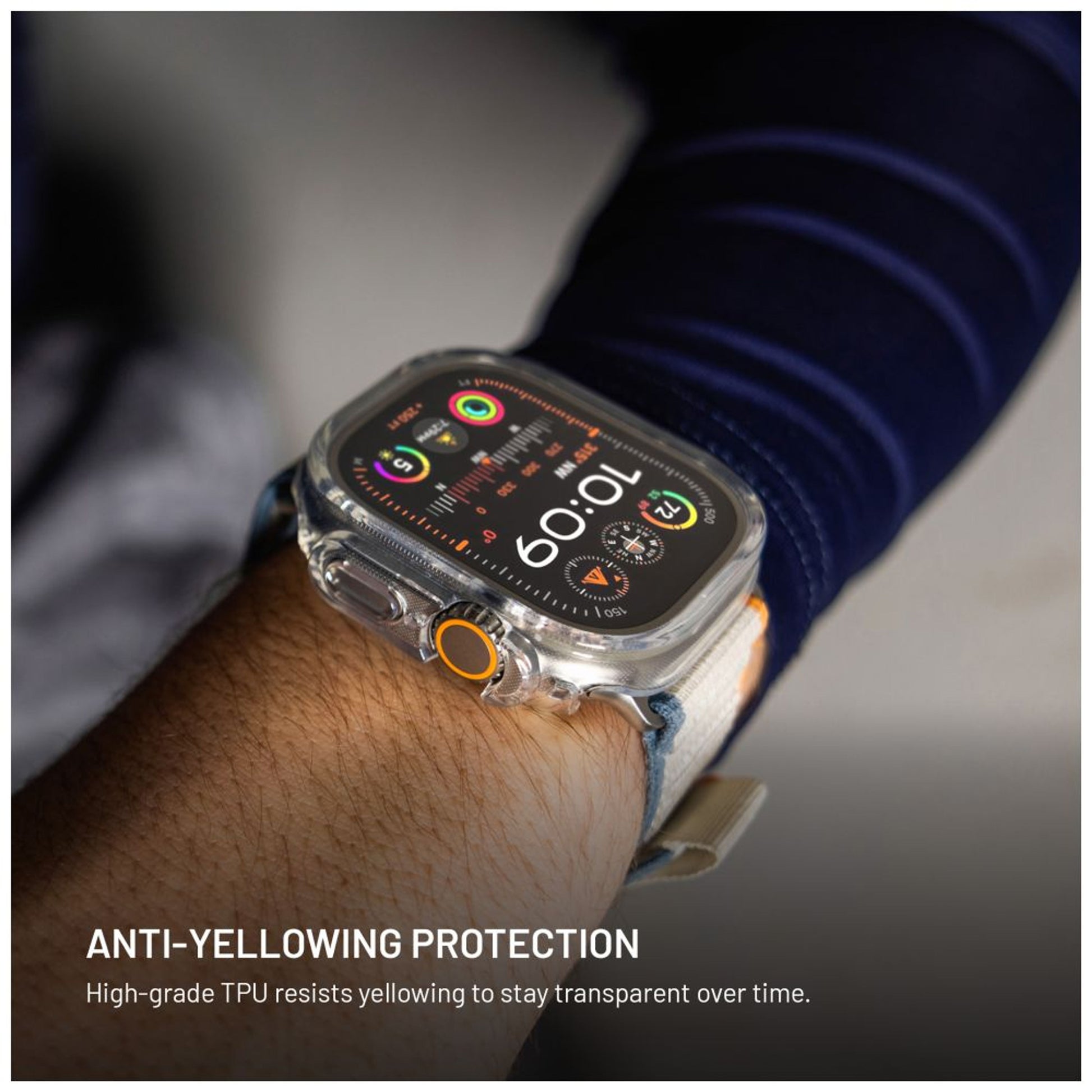 Ochranné pouzdro FIXED Pure Watch s temperovaným sklem pro Apple Watch Ultra 49mm/Ultra 2 49mm, čiré - FIXED