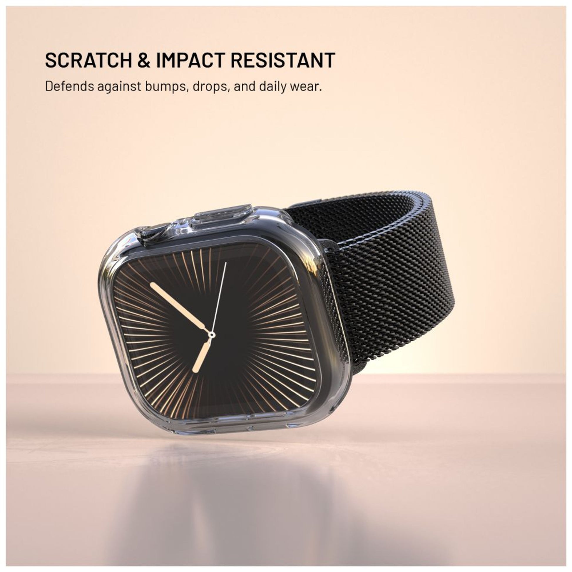 Ochranné pouzdro FIXED Pure Watch s temperovaným sklem pro Apple Watch Series 10 46 mm, čiré - FIXED