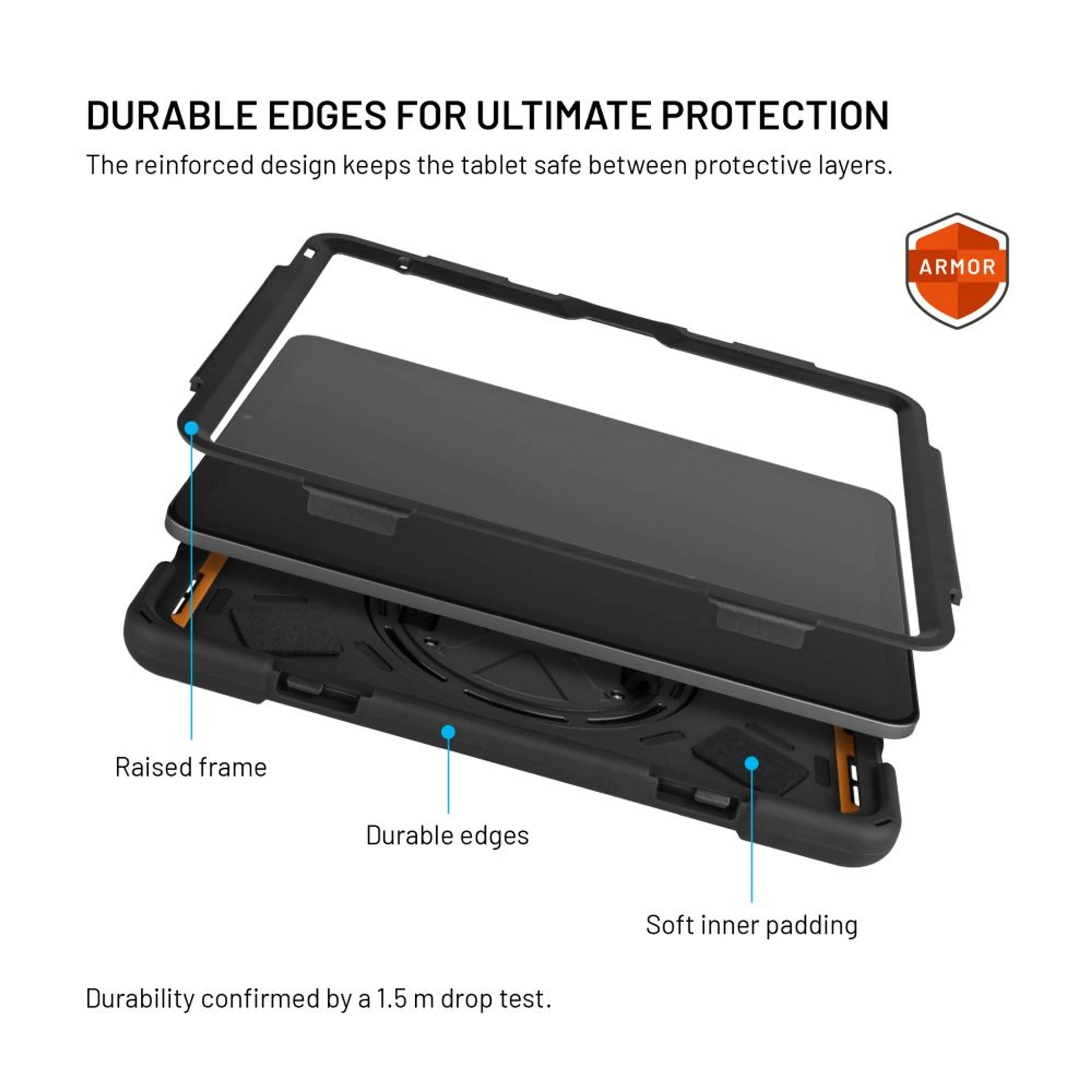 Odolné pouzdro se stojánkem FIXED Rugged Tab Case pro Samsung Galaxy Tab Active5, černé - FIXED