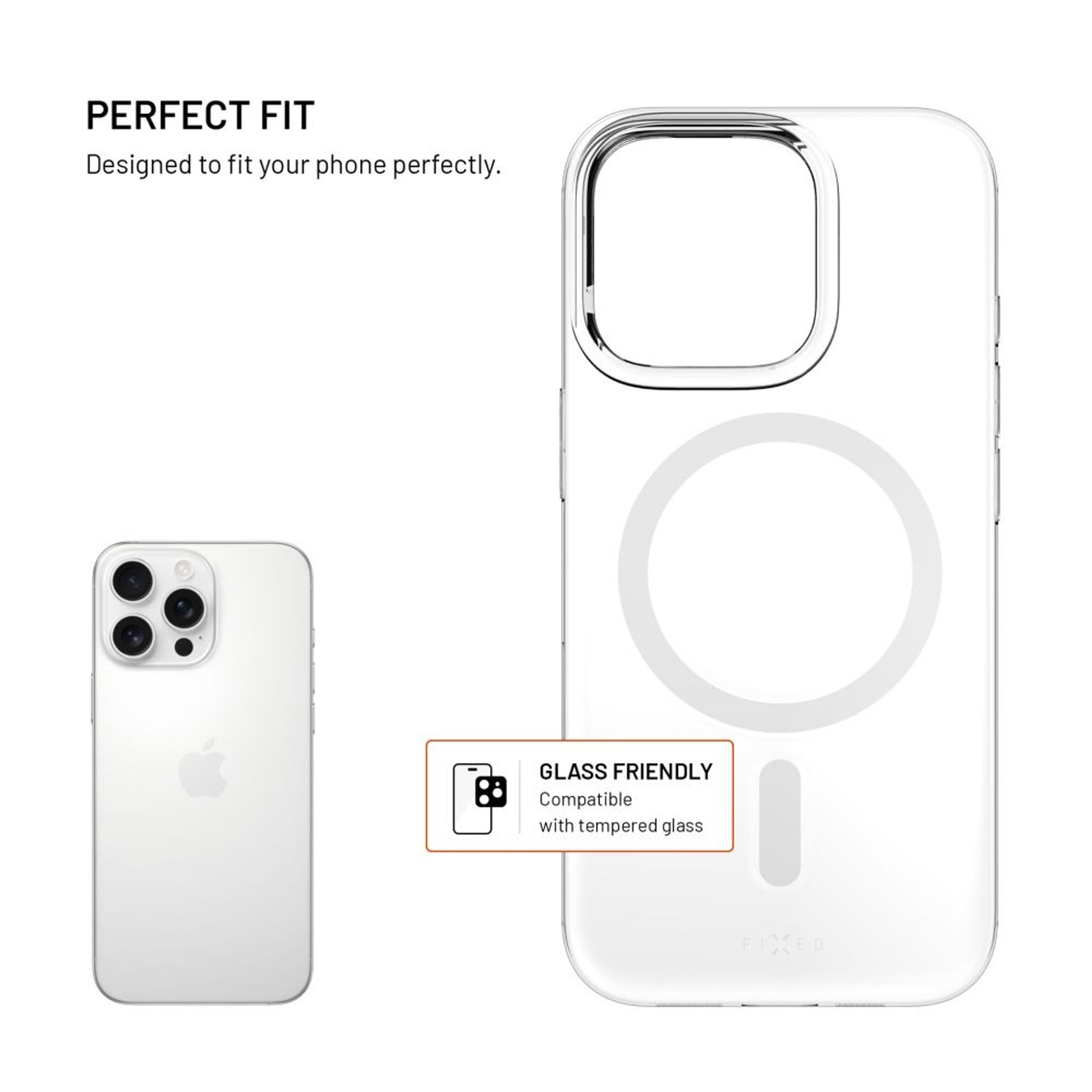 Zadní kryt FIXED MagShell s podporou Magsafe pro Apple iPhone 16 Pro Max, čirý - FIXED