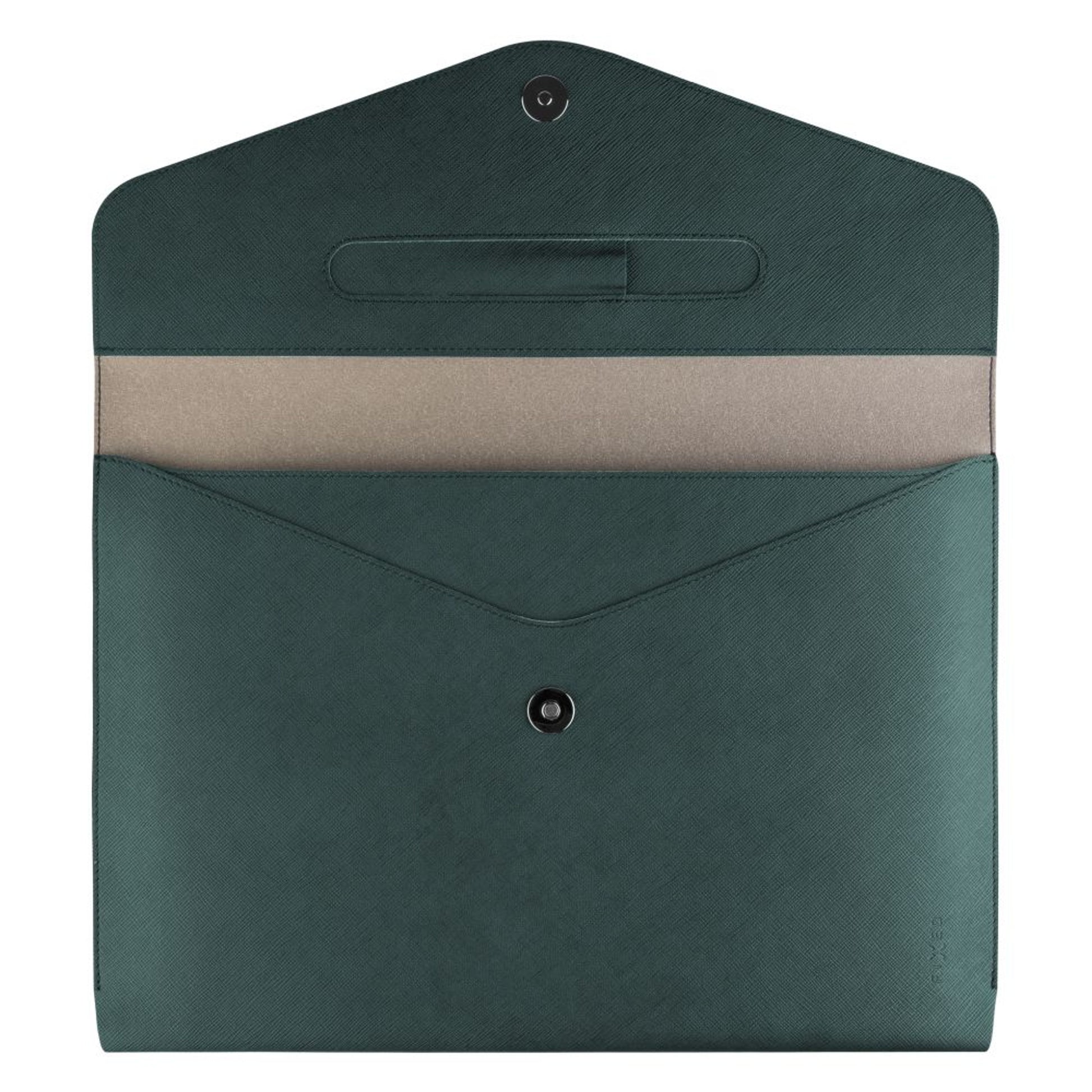 Pouzdro FIXED Siena pro notebooky o úhlopříčce do 15,3", tmavě zelené - FIXED
