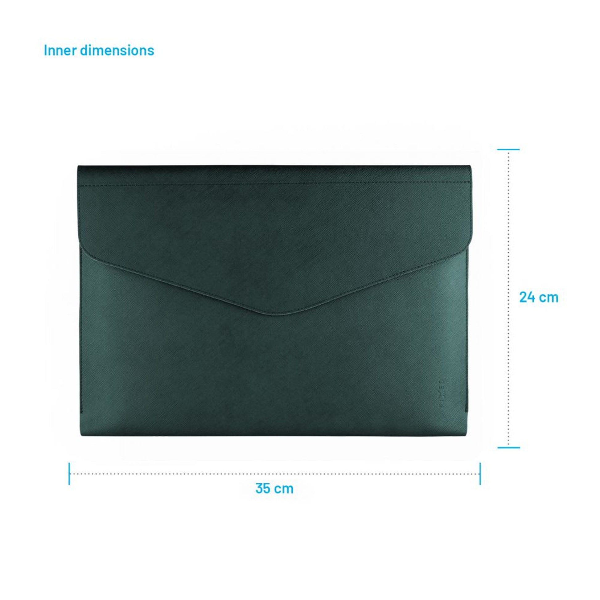 Pouzdro FIXED Siena pro notebooky o úhlopříčce do 15,3", tmavě zelené - FIXED