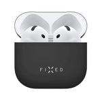 Ultratenké silikonové pouzdro FIXED Silky pro Apple AirPods 4, černé - FIXED