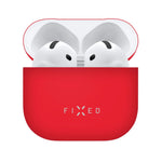 Ultratenké silikonové pouzdro FIXED Silky pro Apple AirPods 4, červené - FIXED