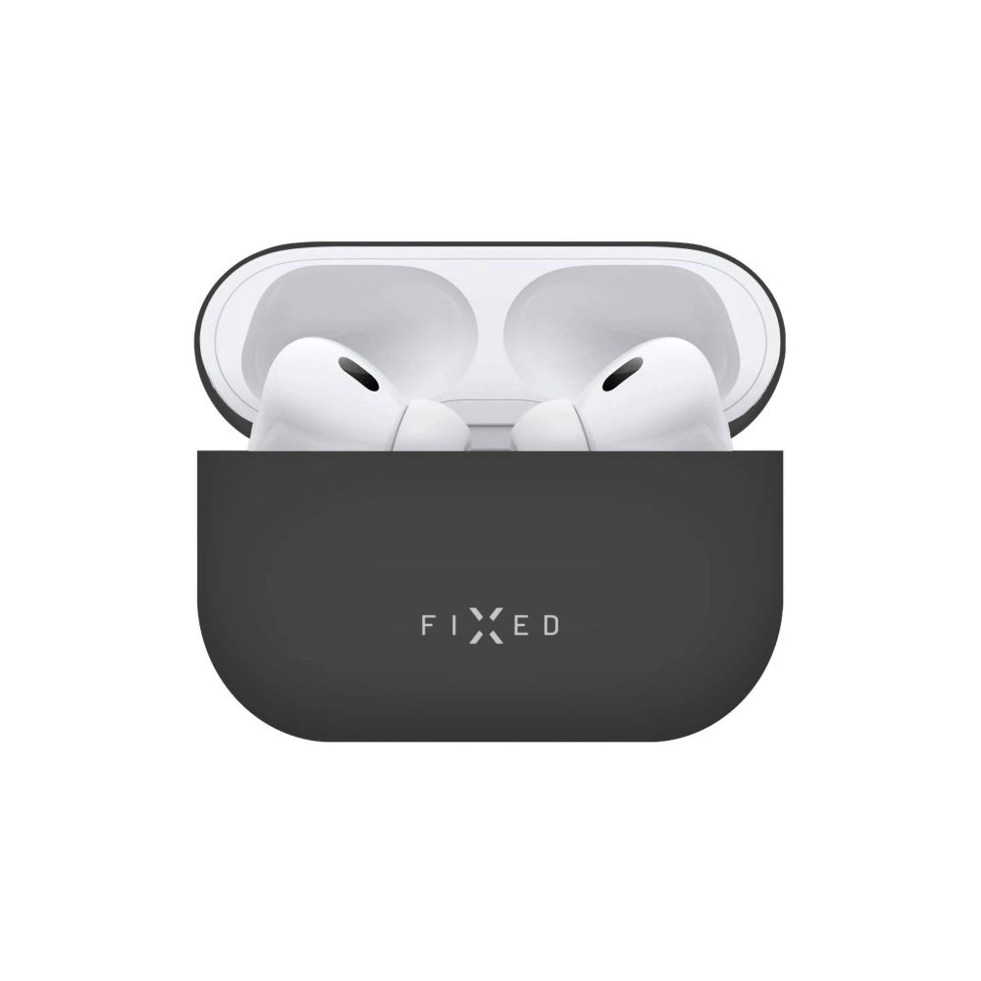 Ultratenké silikonové pouzdro FIXED Silky pro Apple AirPods Pro 2/Pro 2 (USB-C), černé - FIXED