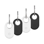 Silikonové pouzdro FIXED Silky pro Samsung SmartTag2 4ks, 2x černé + 2x bílé - FIXED
