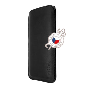 Tenké pouzdro FIXED Slim vyrobené z pravé kůže pro Apple iPhone 11 Pro/XS/X, černé - FIXED