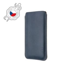Tenké pouzdro FIXED Slim vyrobené z pravé kůže pro Apple iPhone 12 Pro Max/13 Pro Max, modré - FIXED