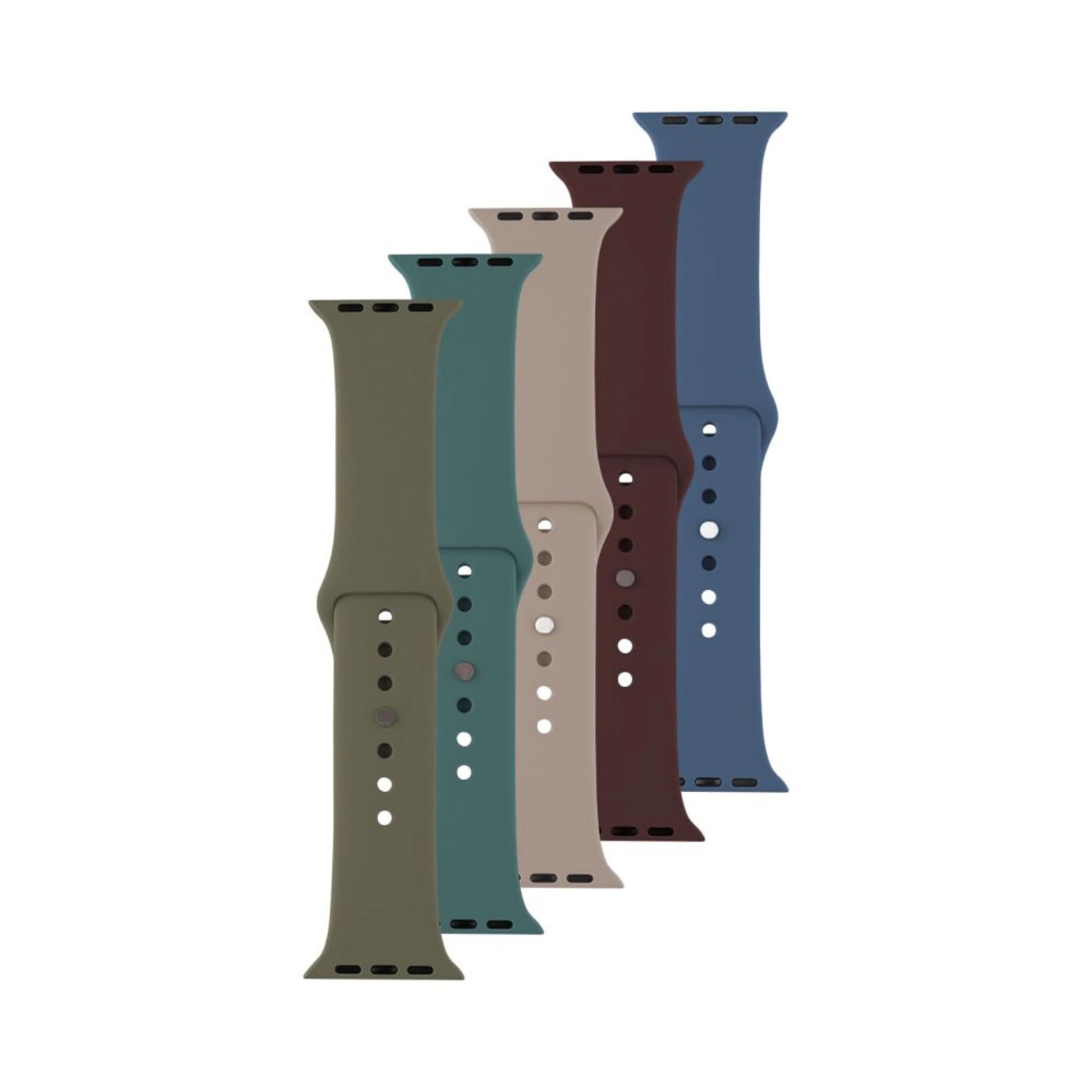 5x set silikonových řemínků FIXED Silicone Strap pro Apple Watch 42/44/45/46/49mm v různých barvách, variace 1 - FIXED