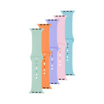 5x set silikonových řemínků FIXED Silicone Strap pro Apple Watch 42/44/45/46/49mm v různých barvách, variace 2 - FIXED