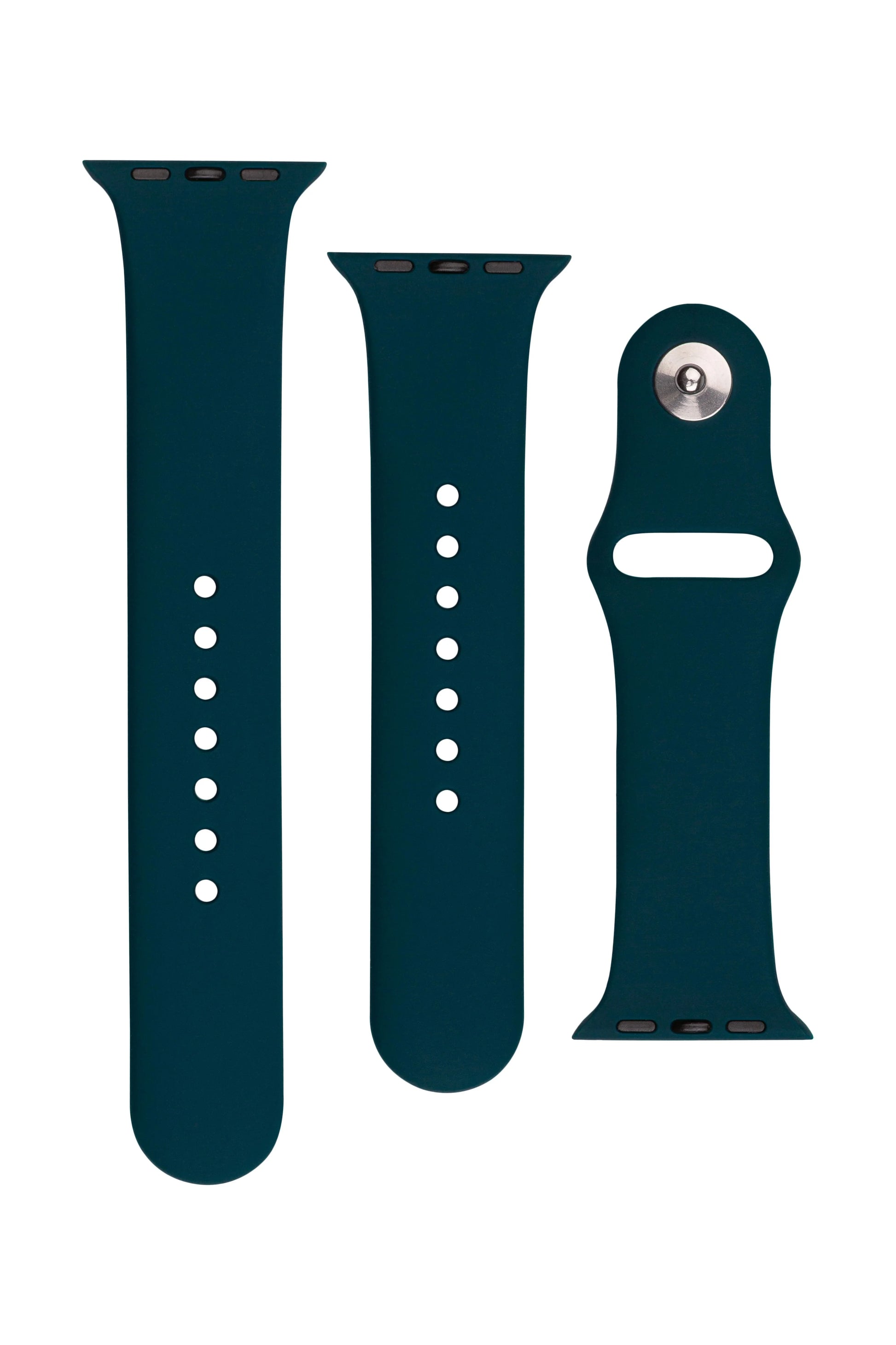 Set silikonových řemínků FIXED Silicone Strap pro Apple Watch 42/44/45/46/49mm, tmavě zelený - FIXED