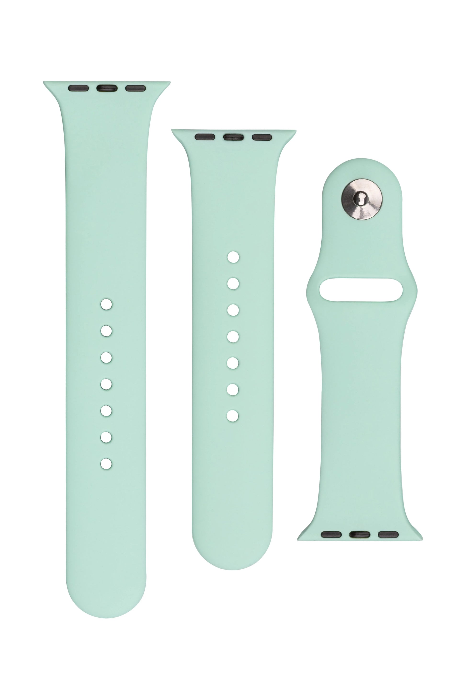 Set silikonových řemínků FIXED Silicone Strap pro Apple Watch 42/44/45/46/49mm, světlě zelený - FIXED