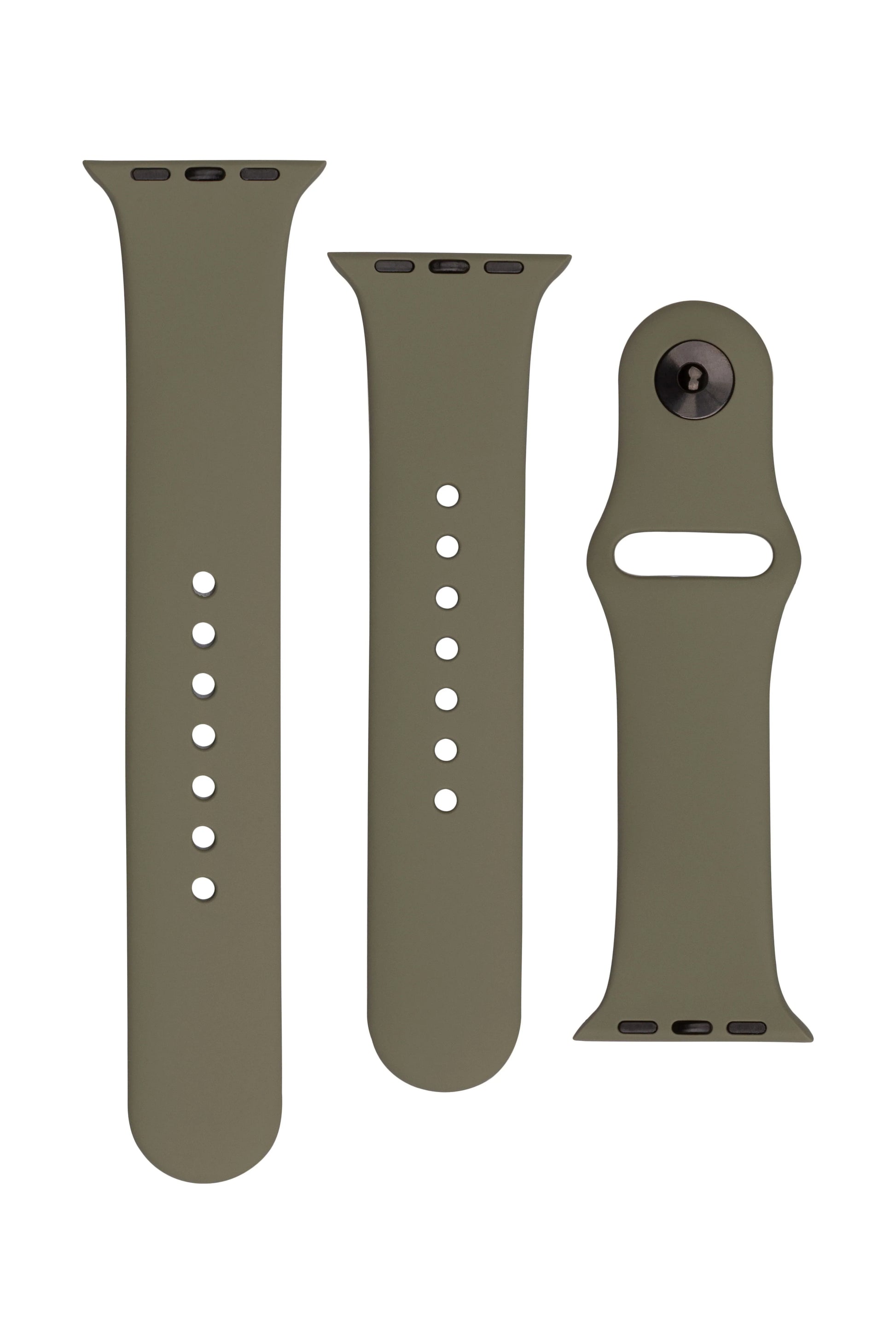 Set silikonových řemínků FIXED Silicone Strap pro Apple Watch 42/44/45/46/49mm, olivový - FIXED