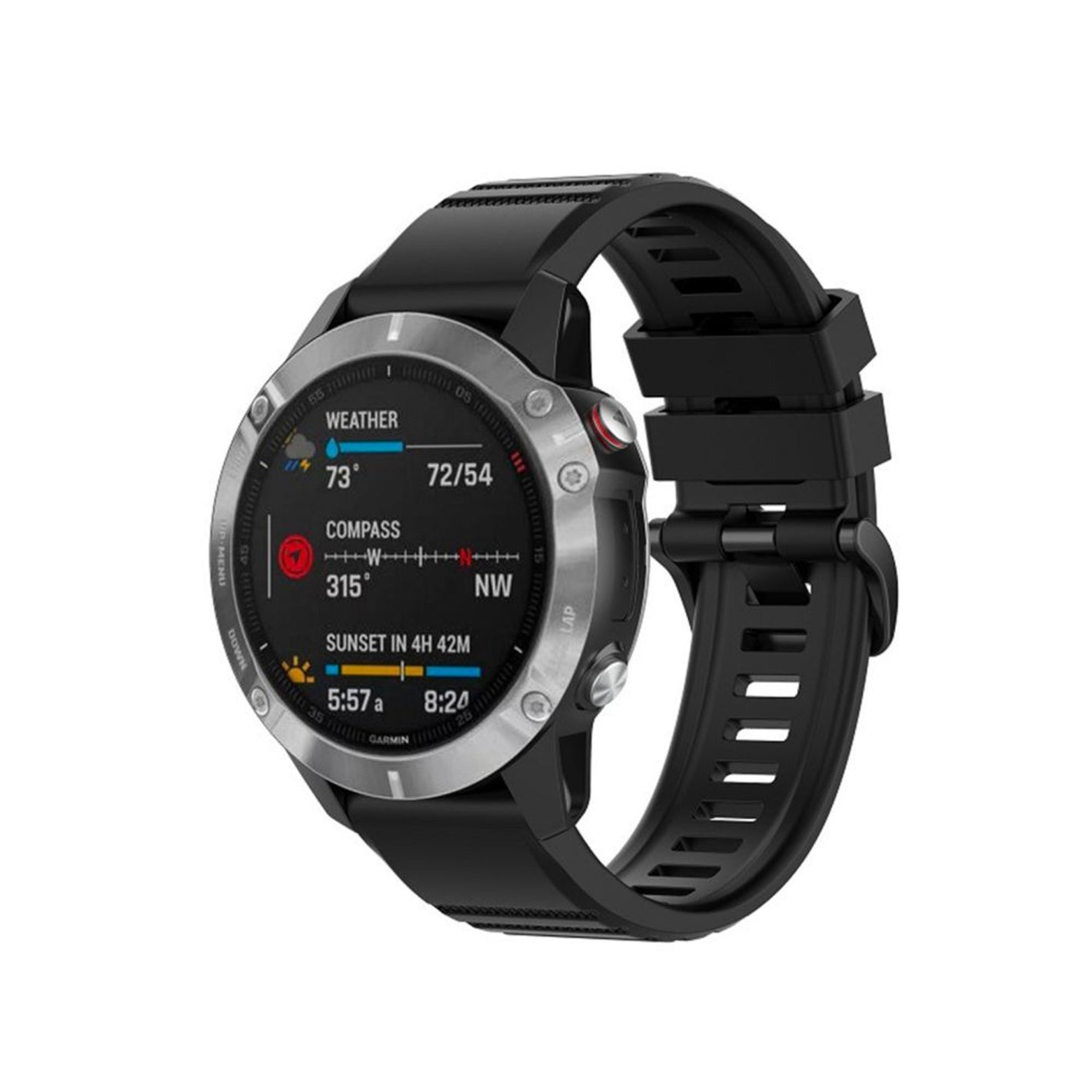 Silikonový řemínek FIXED Silicone Strap pro Garmin QuickFit 22mm, černý - FIXED