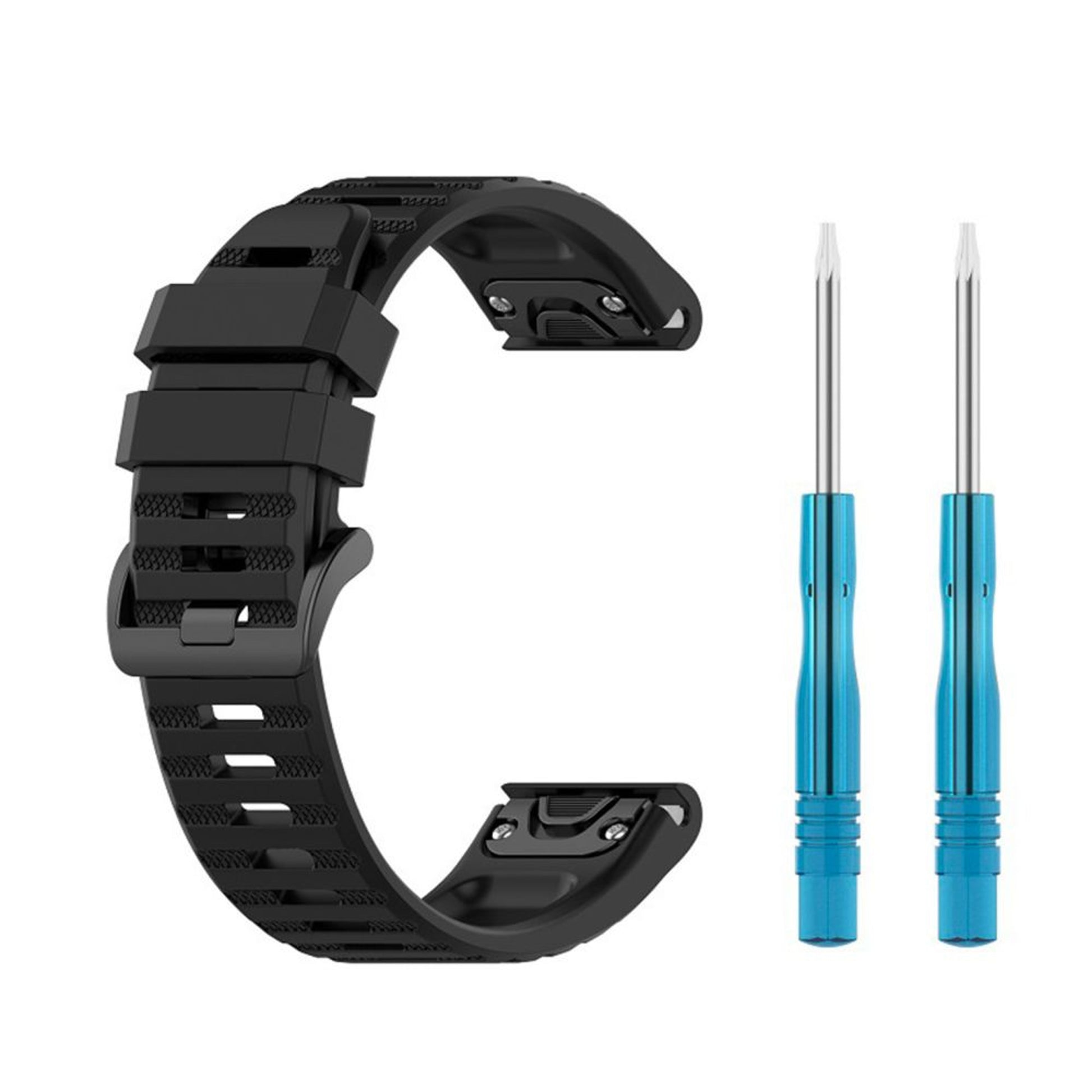 Silikonový řemínek FIXED Silicone Strap pro Garmin QuickFit 22mm, černý - FIXED