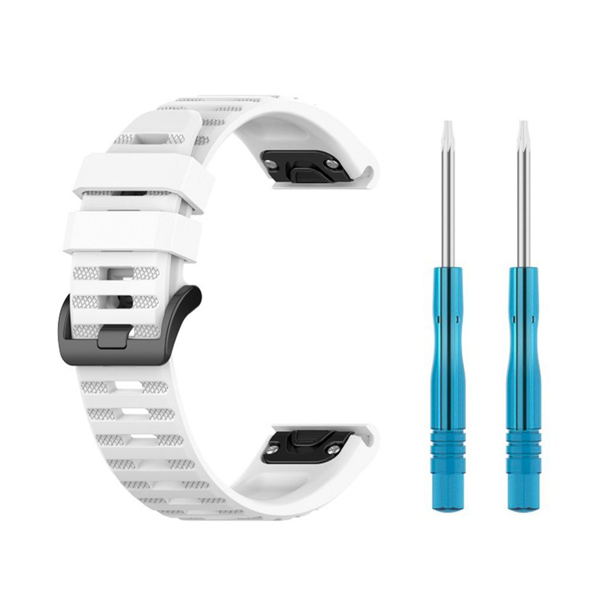 Silikonový řemínek FIXED Silicone Strap pro Garmin QuickFit 22mm, bílý - FIXED