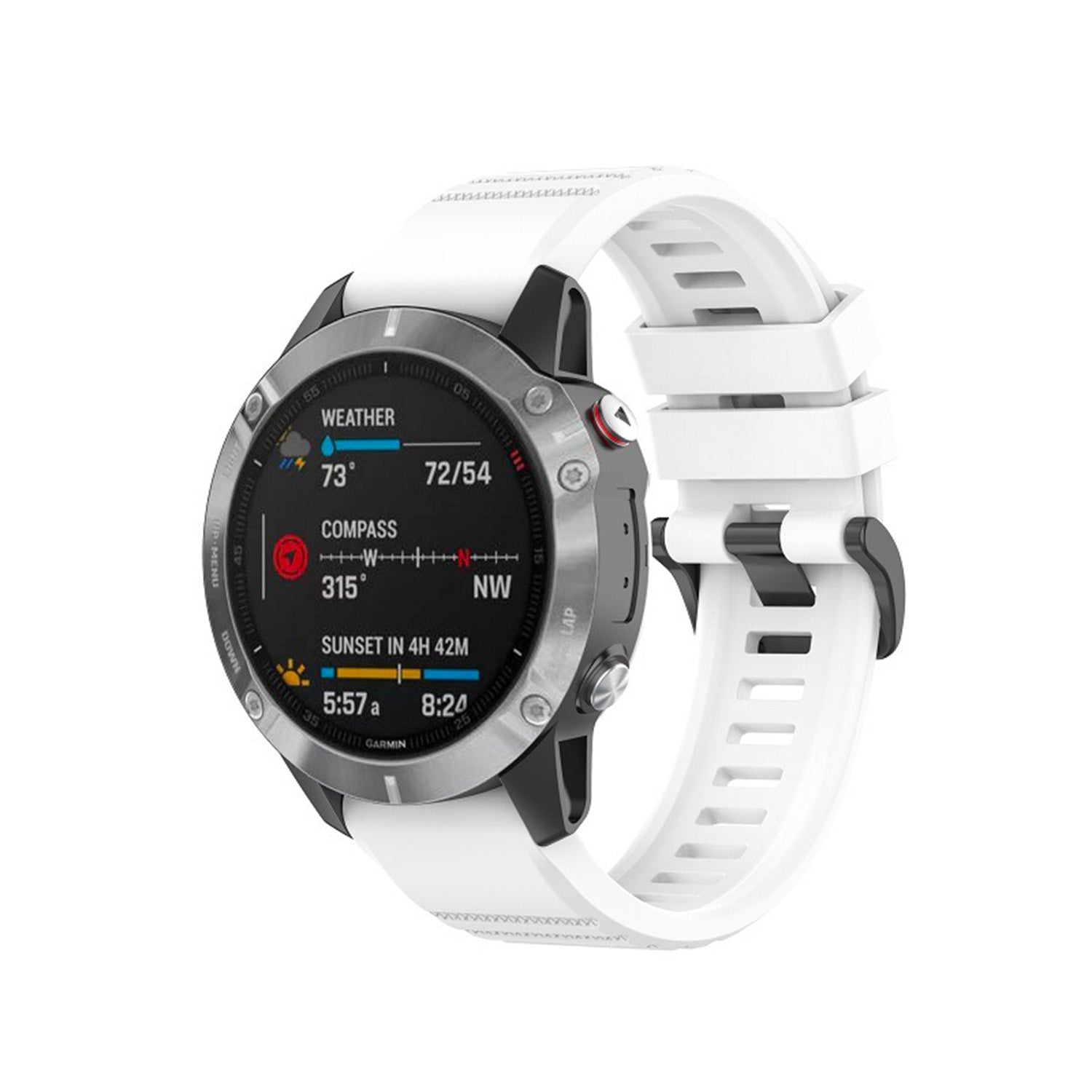 FIXED Silicone Strap for Garmin QuickFit 22mm, white