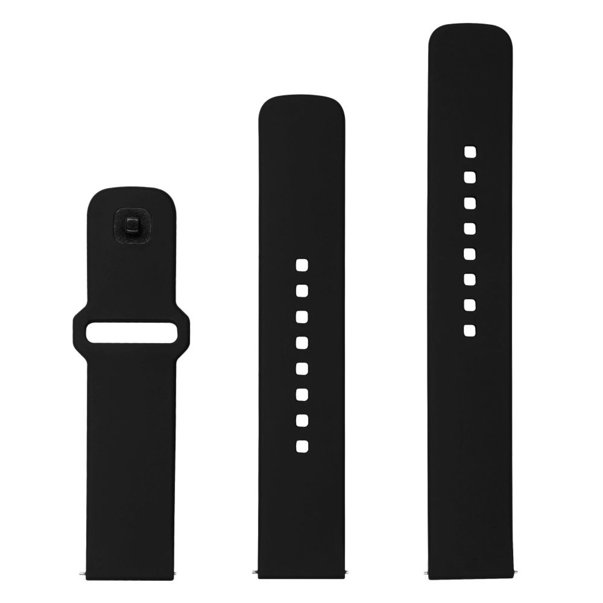 Set silikonových řemínků FIXED Silicone Sporty Strap s Quick Release 22mm pro smartwatch, černý - FIXED