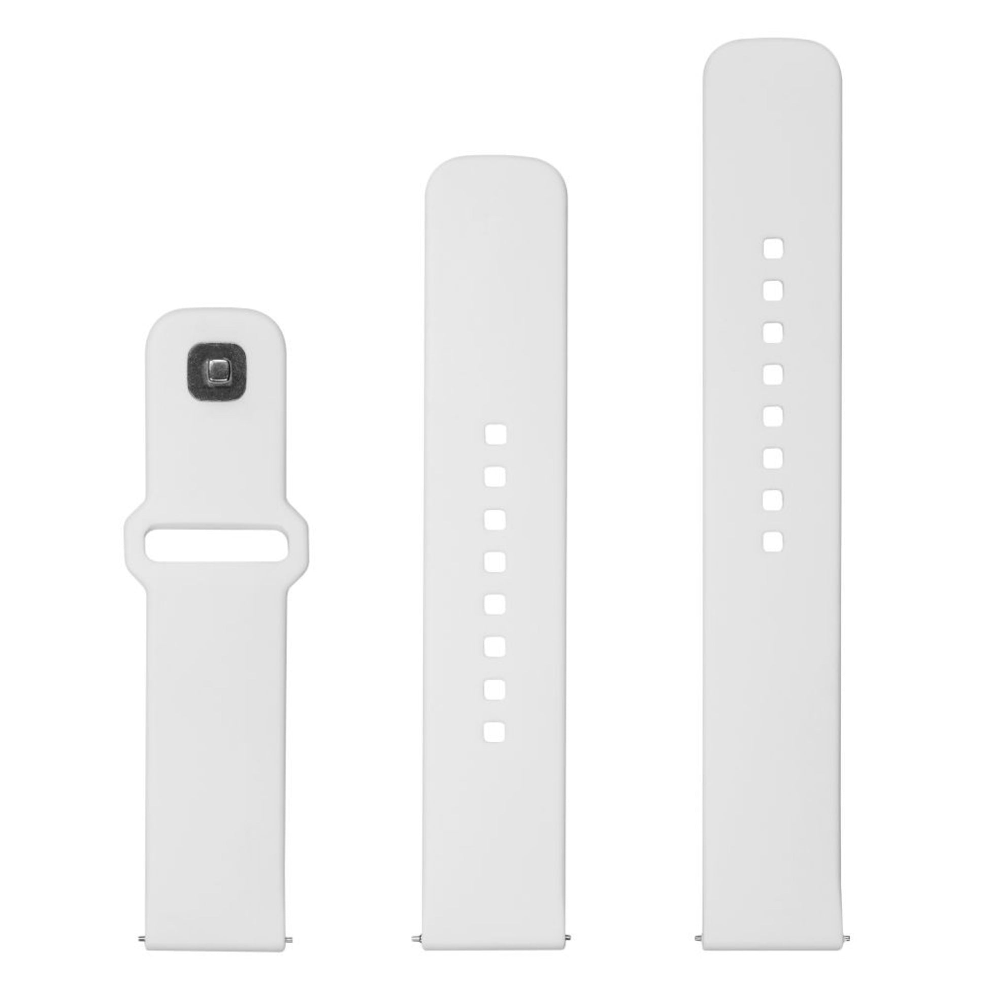 Set silikonových řemínků FIXED Silicone Sporty Strap s Quick Release 22mm pro smartwatch, bílý - FIXED