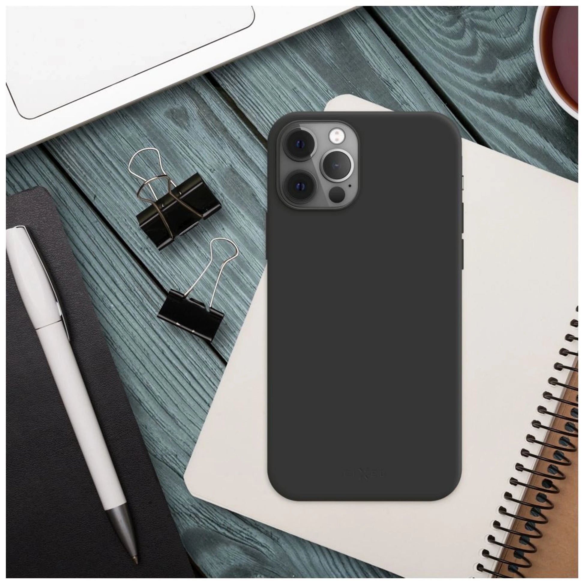 Zadní pogumovaný kryt FIXED Story pro Samsung Galaxy A14/A14 5G, černý - FIXED