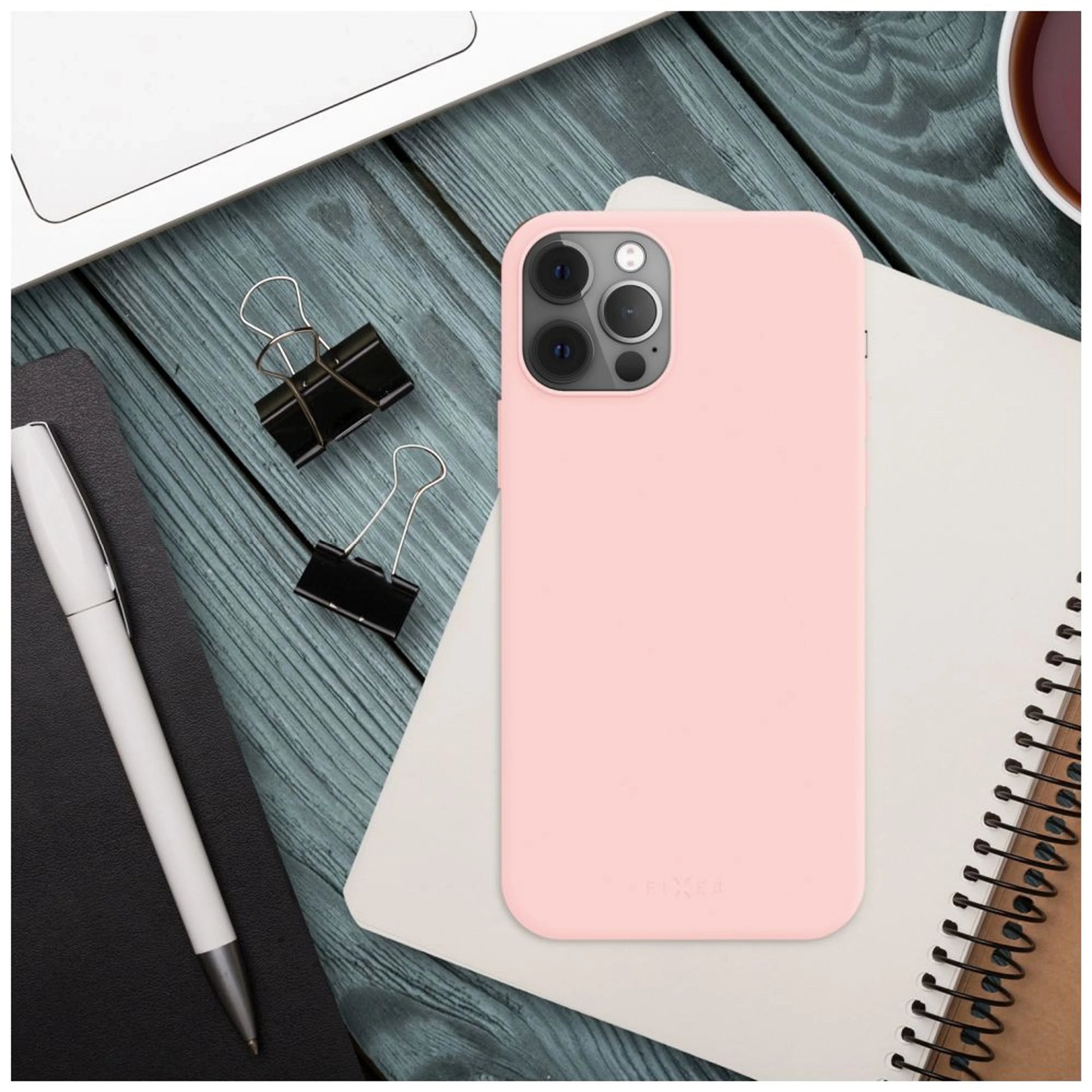 Zadní pogumovaný kryt FIXED Story pro Xiaomi Redmi Note 14, růžový - FIXED