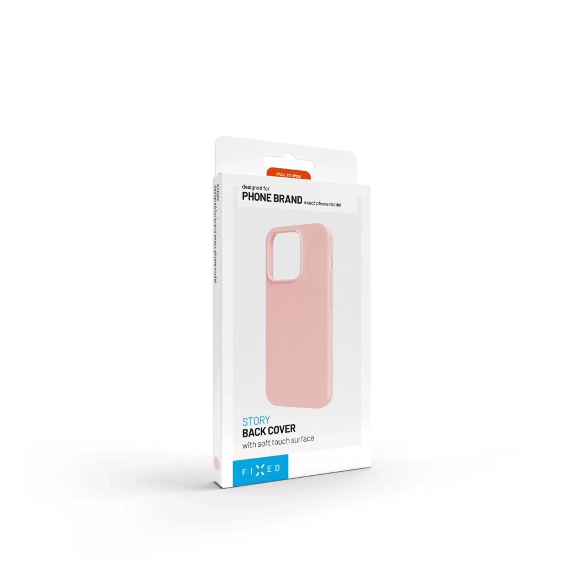Zadní pogumovaný kryt FIXED Story pro Xiaomi Redmi Note 14, růžový - FIXED