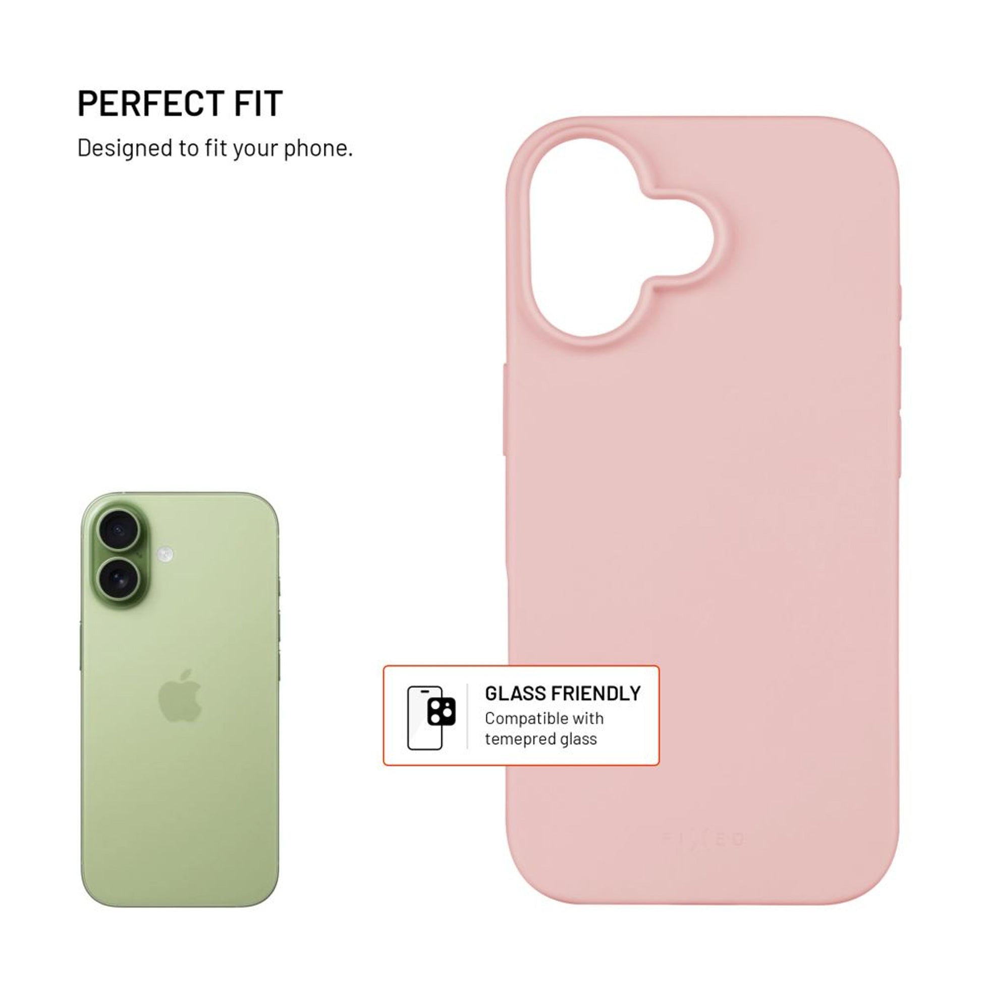 Zadní pogumovaný kryt FIXED Story pro Apple iPhone 17, růžový - FIXED