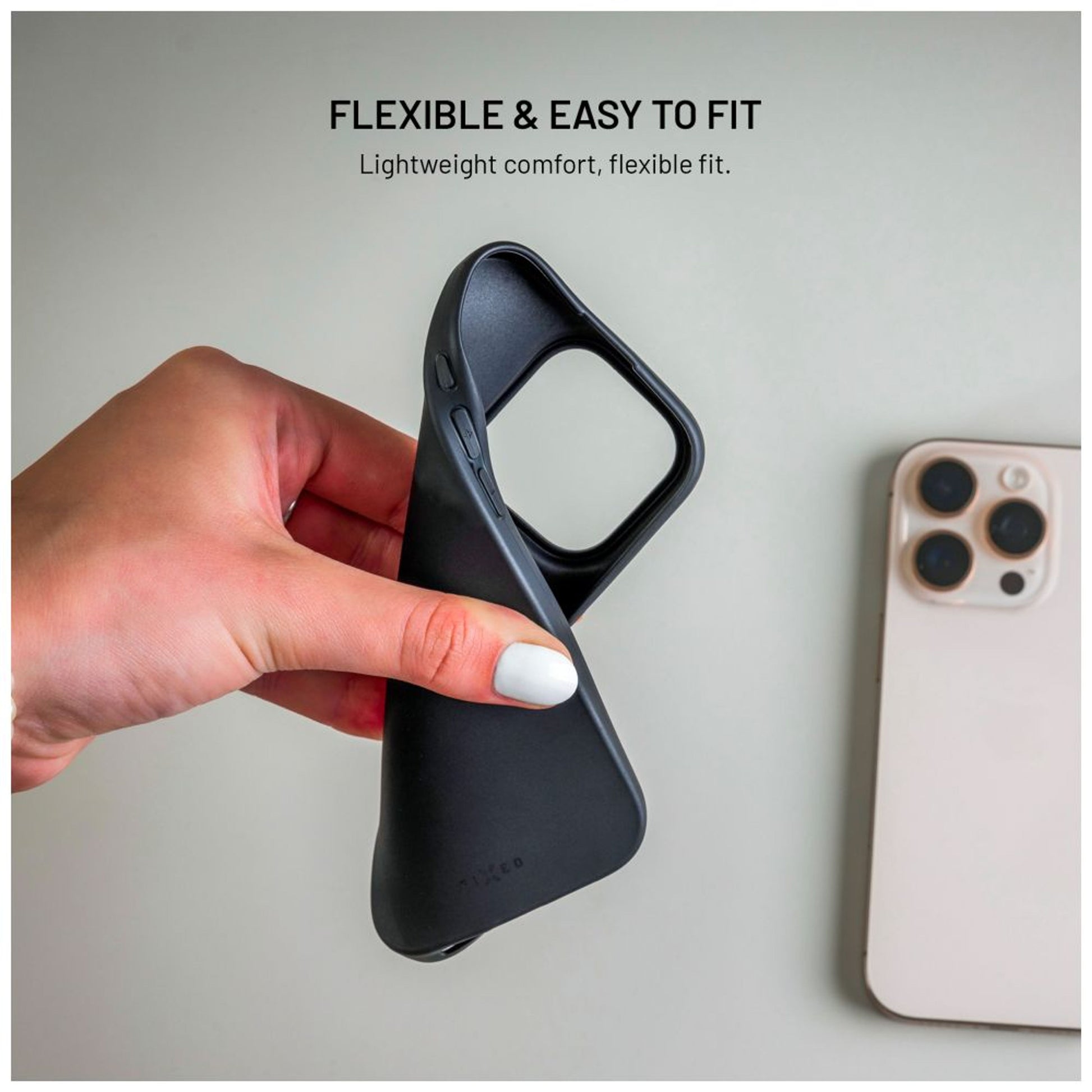 Zadní pogumovaný kryt FIXED Story pro Apple iPhone 17 Air, černý - FIXED