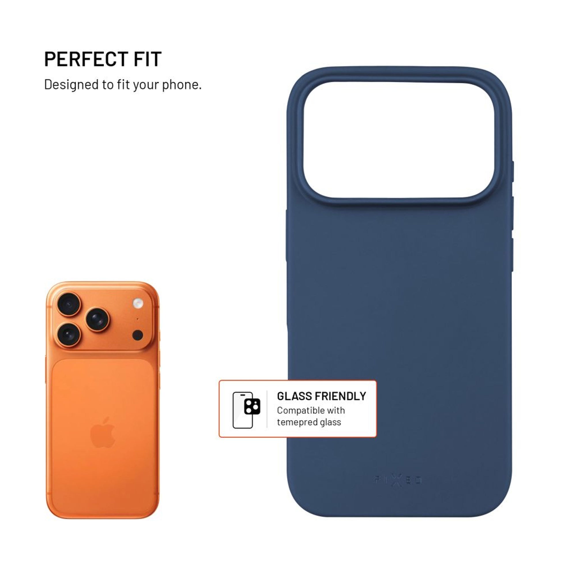 Zadní pogumovaný kryt FIXED Story pro Apple iPhone 17 Pro, modrý - FIXED