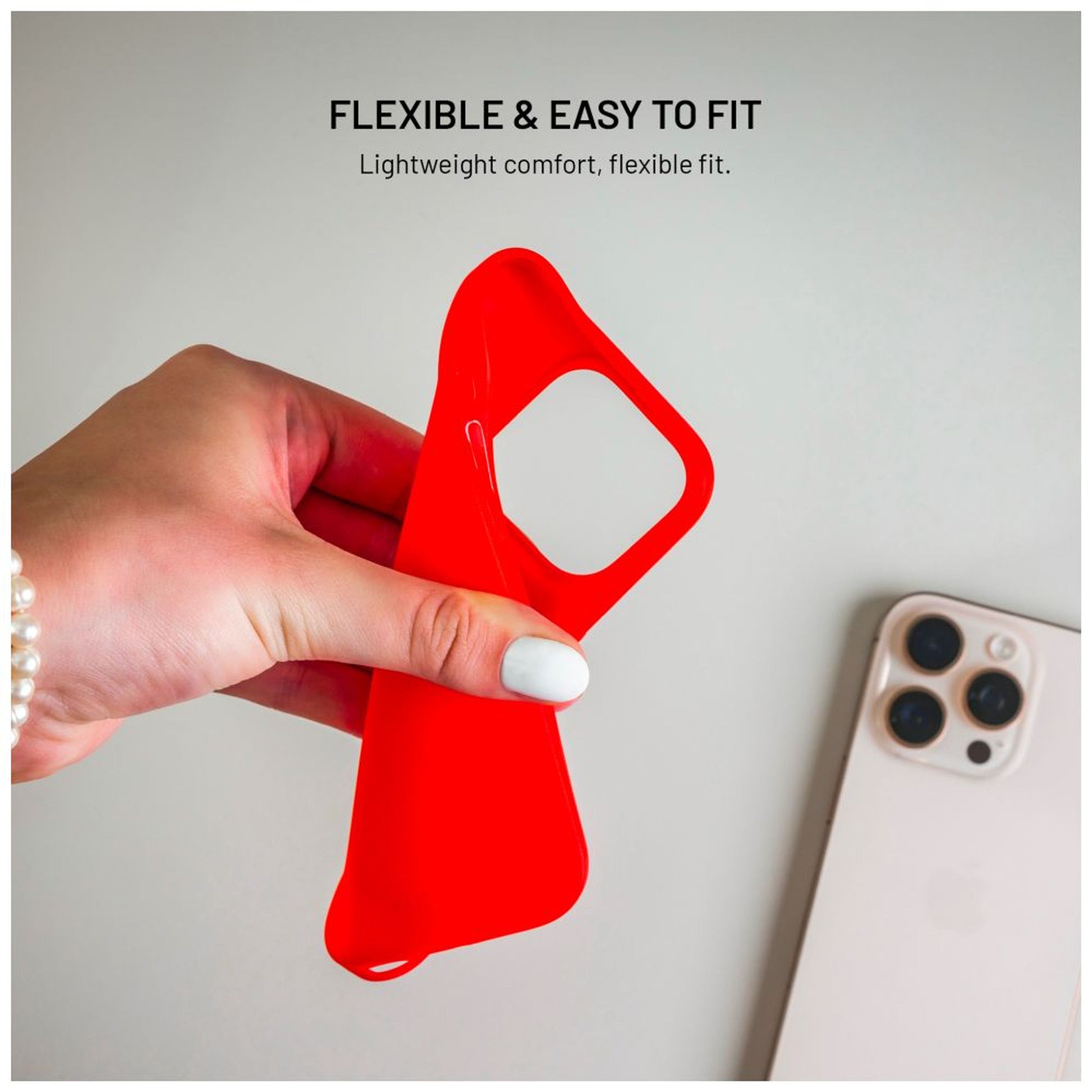 Zadní pogumovaný kryt FIXED Story pro Apple iPhone 17 Pro, červený - FIXED