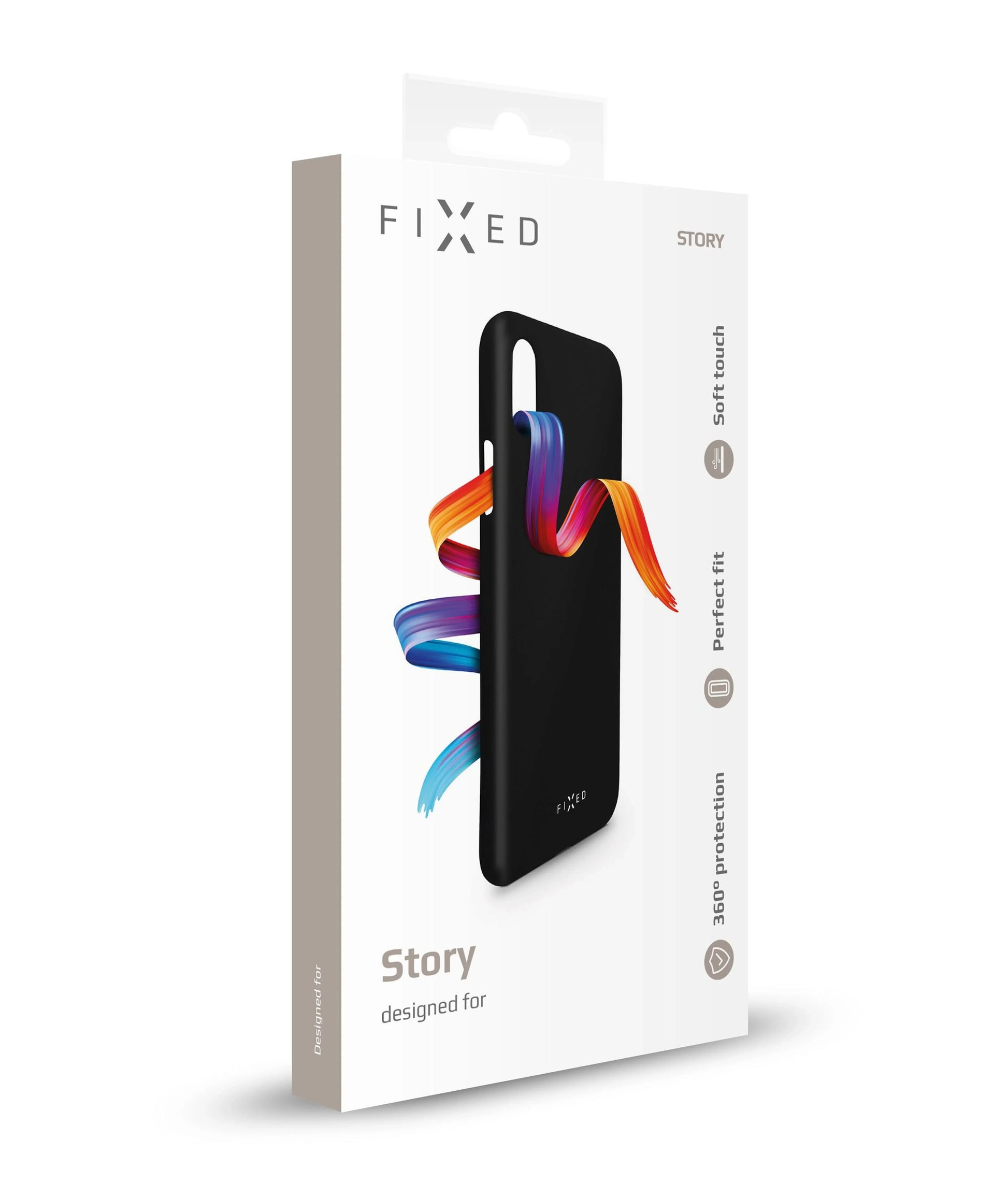 Zadní pogumovaný kryt FIXED Story pro Apple iPhone 12/12 Pro, černý - FIXED