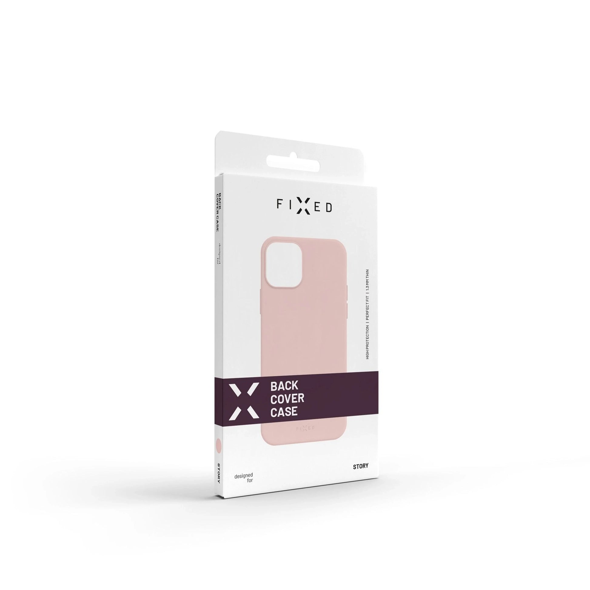 Gumowana tylna obudowa FIXED Story do Apple iPhone 13 Mini, różowa - FIXED