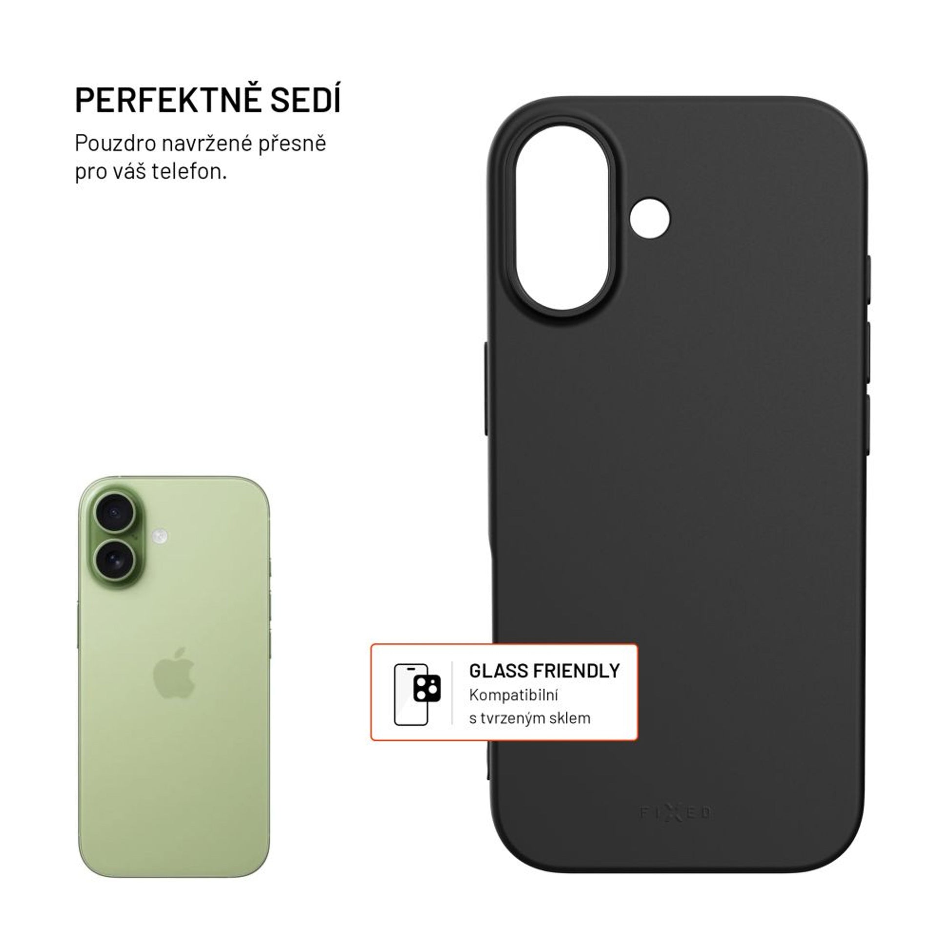 TPU gelový kryt FIXED ReStory pro Apple iPhone 17, černý - FIXED