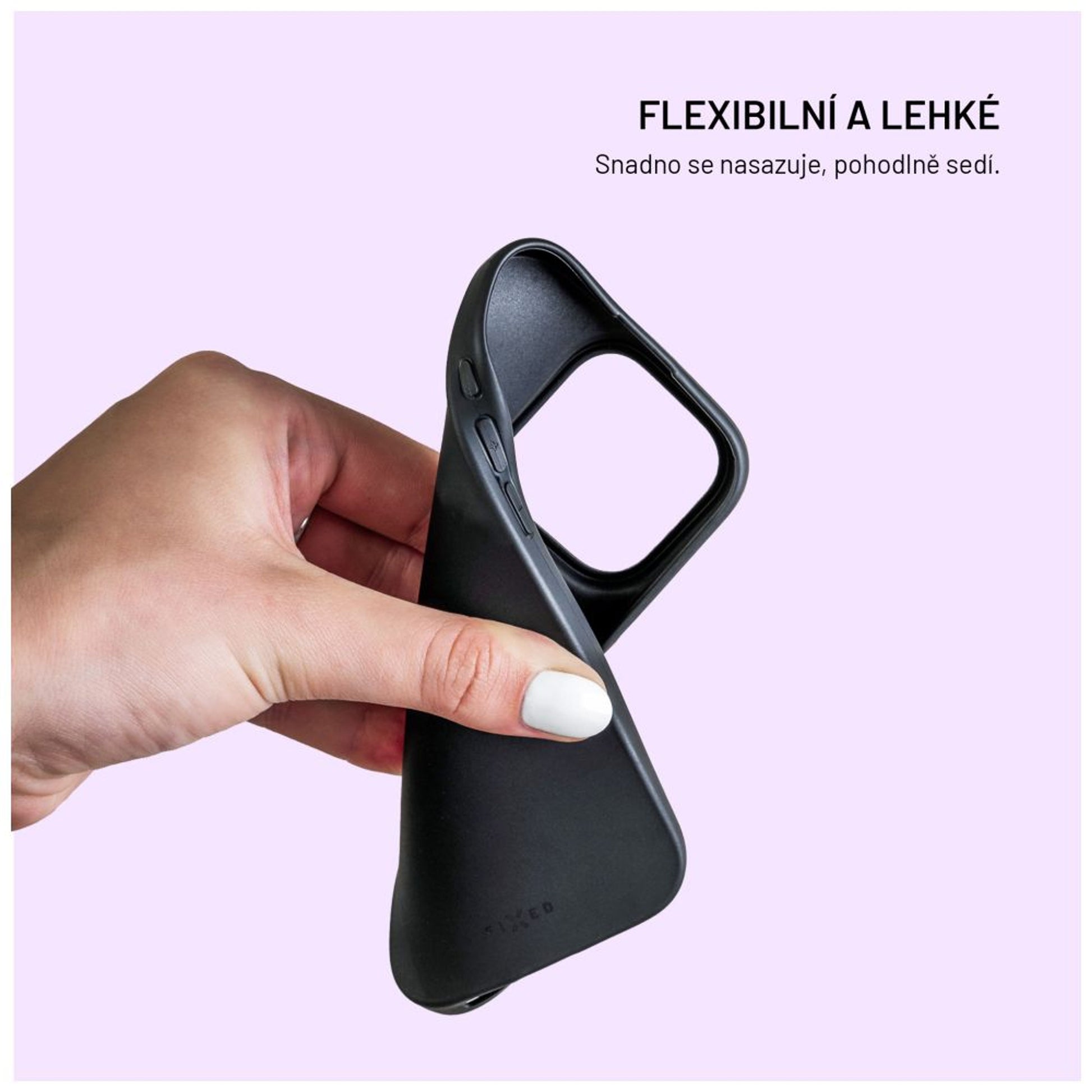 TPU gelový kryt FIXED ReStory pro Apple iPhone 17, černý - FIXED