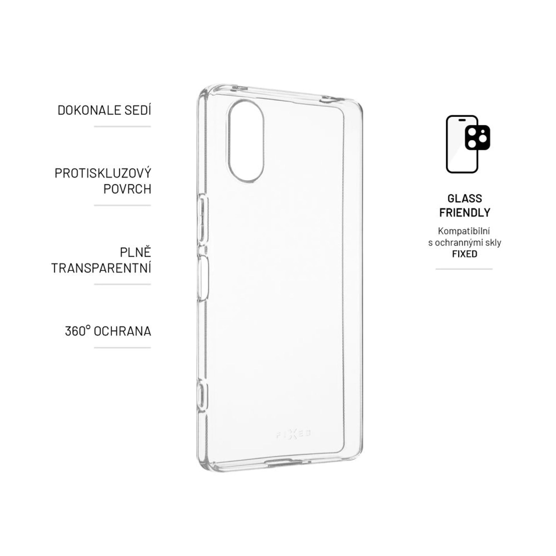 TPU żelowy pokrowiec FIXED Story do Sony Xperia 5 V, przezroczysty - FIXED