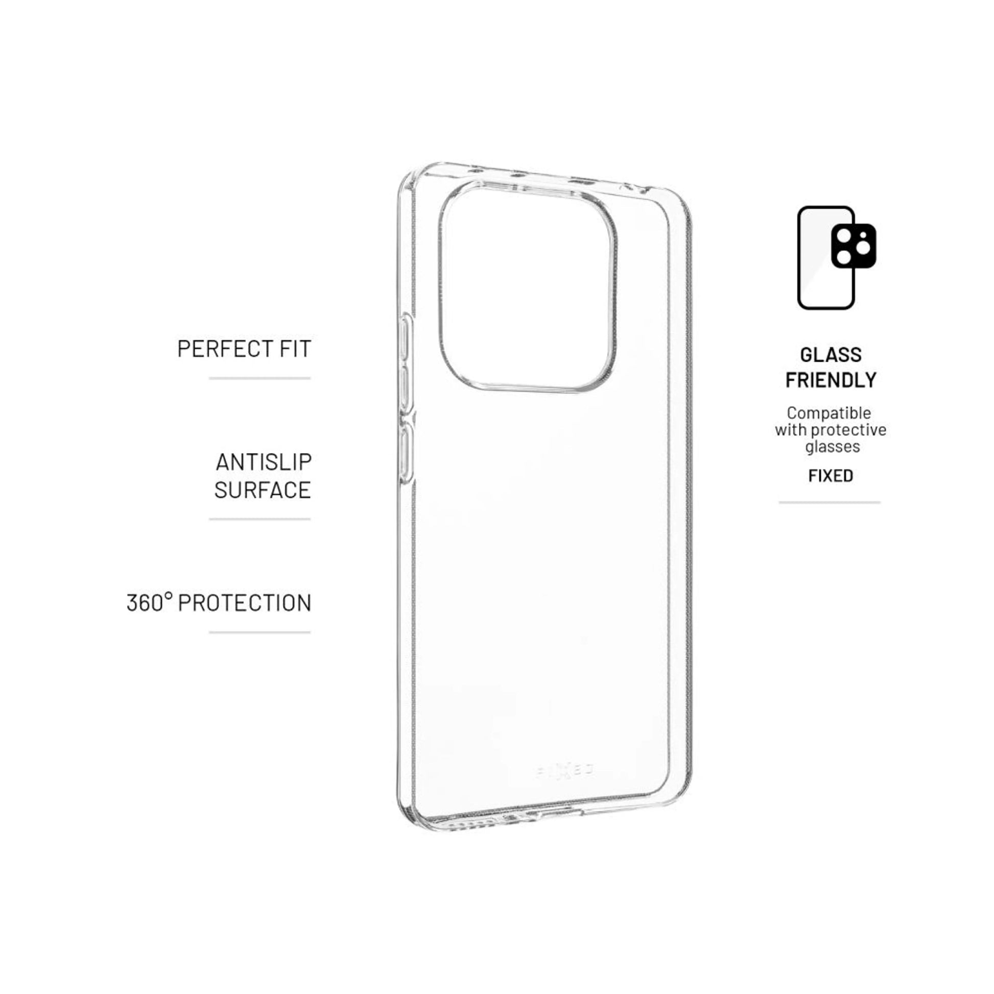TPU gelový kryt FIXED Story pro Xiaomi Redmi Note 14 5G, čirý - FIXED