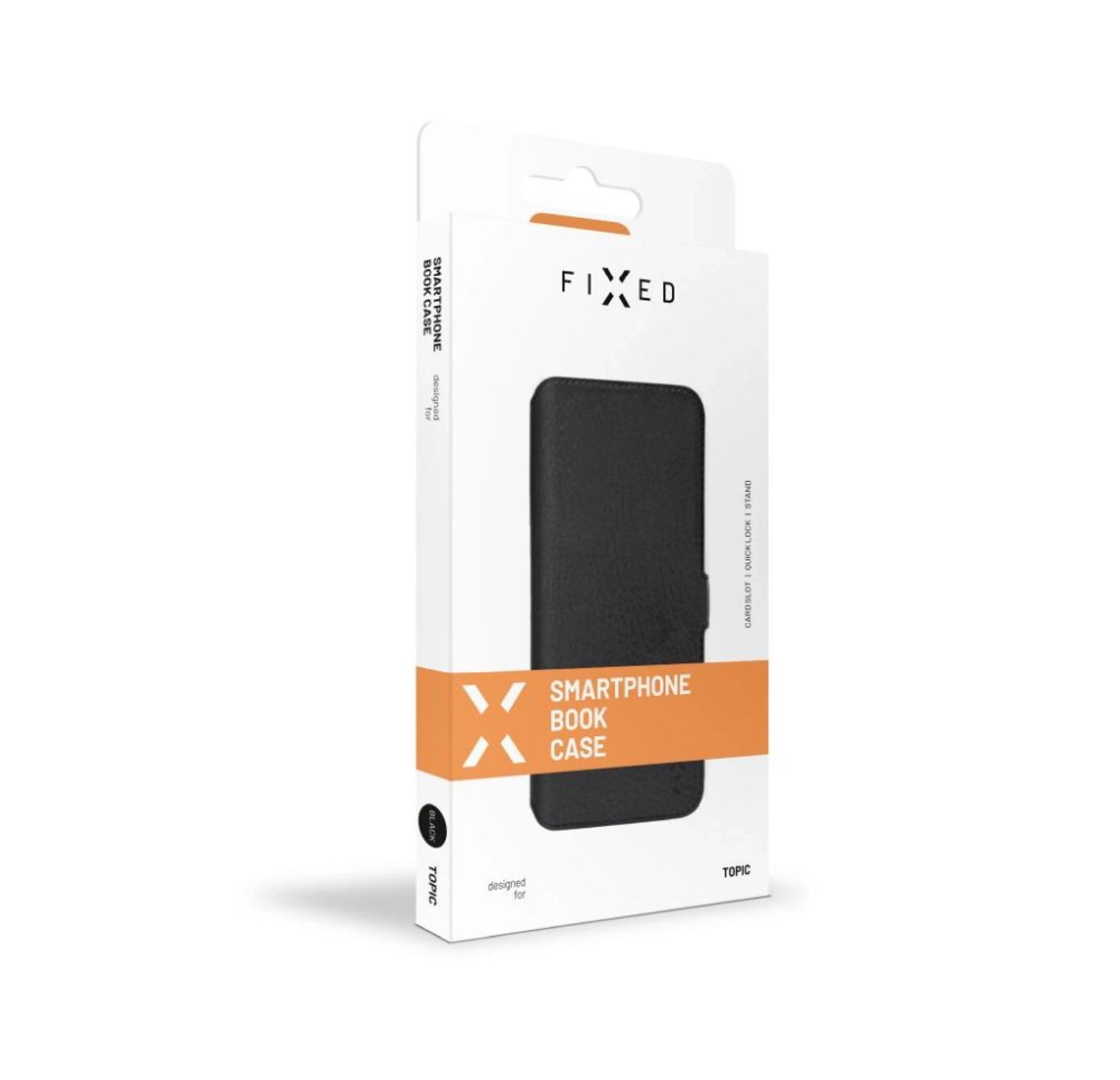 Tenké pouzdro typu kniha FIXED Topic pro ZTE Blade A73 5G, černé - FIXED