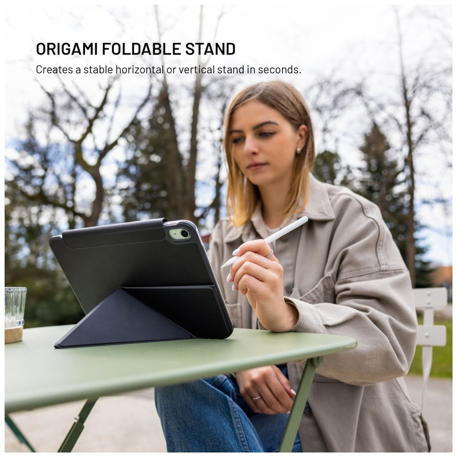 Pouzdro FIXED Trinity Case pro Apple iPad Pro 11" M4 (2024) se stojánkem, černé - FIXED