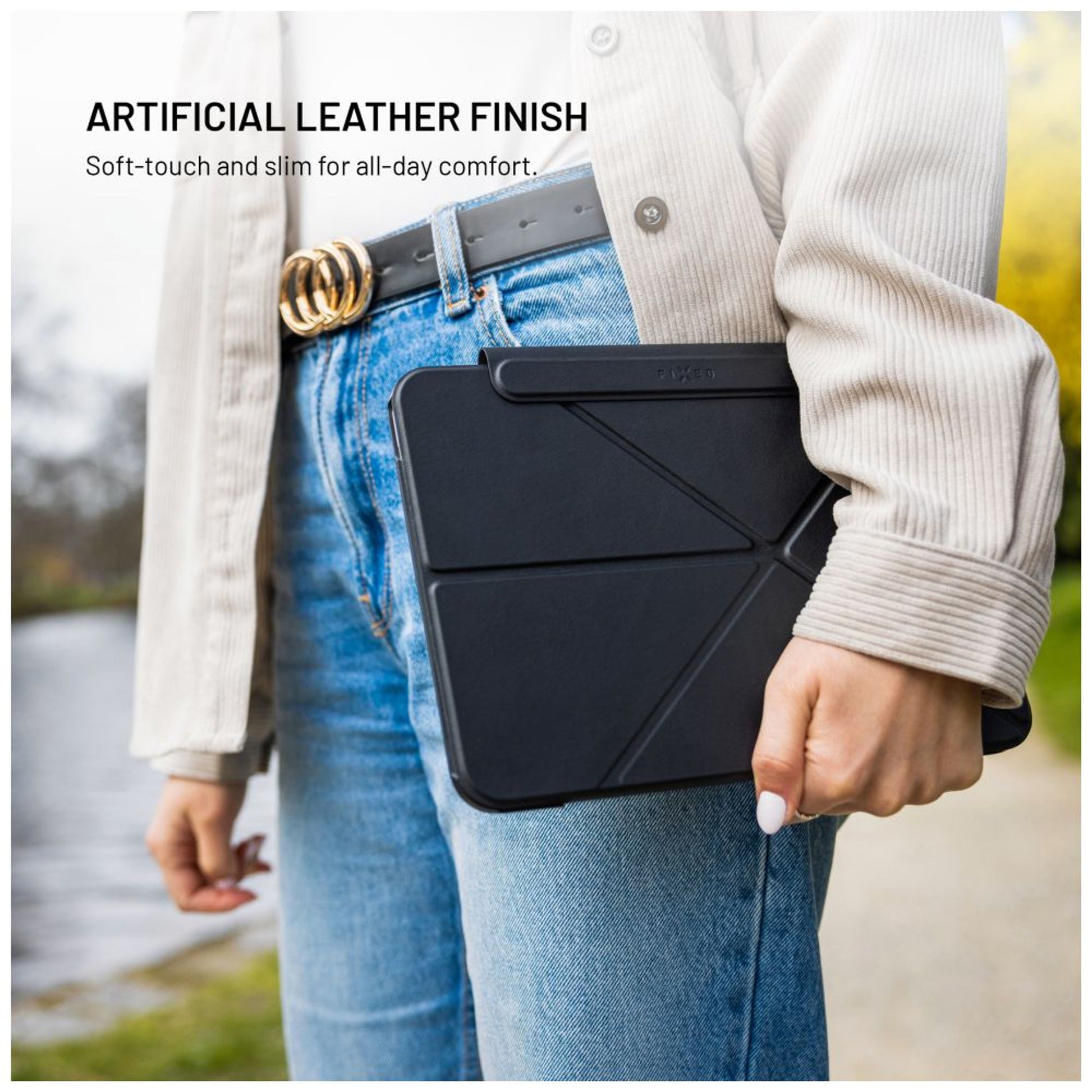 Pouzdro FIXED Trinity Case pro Apple iPad Pro 11" M4 (2024) se stojánkem, černé - FIXED