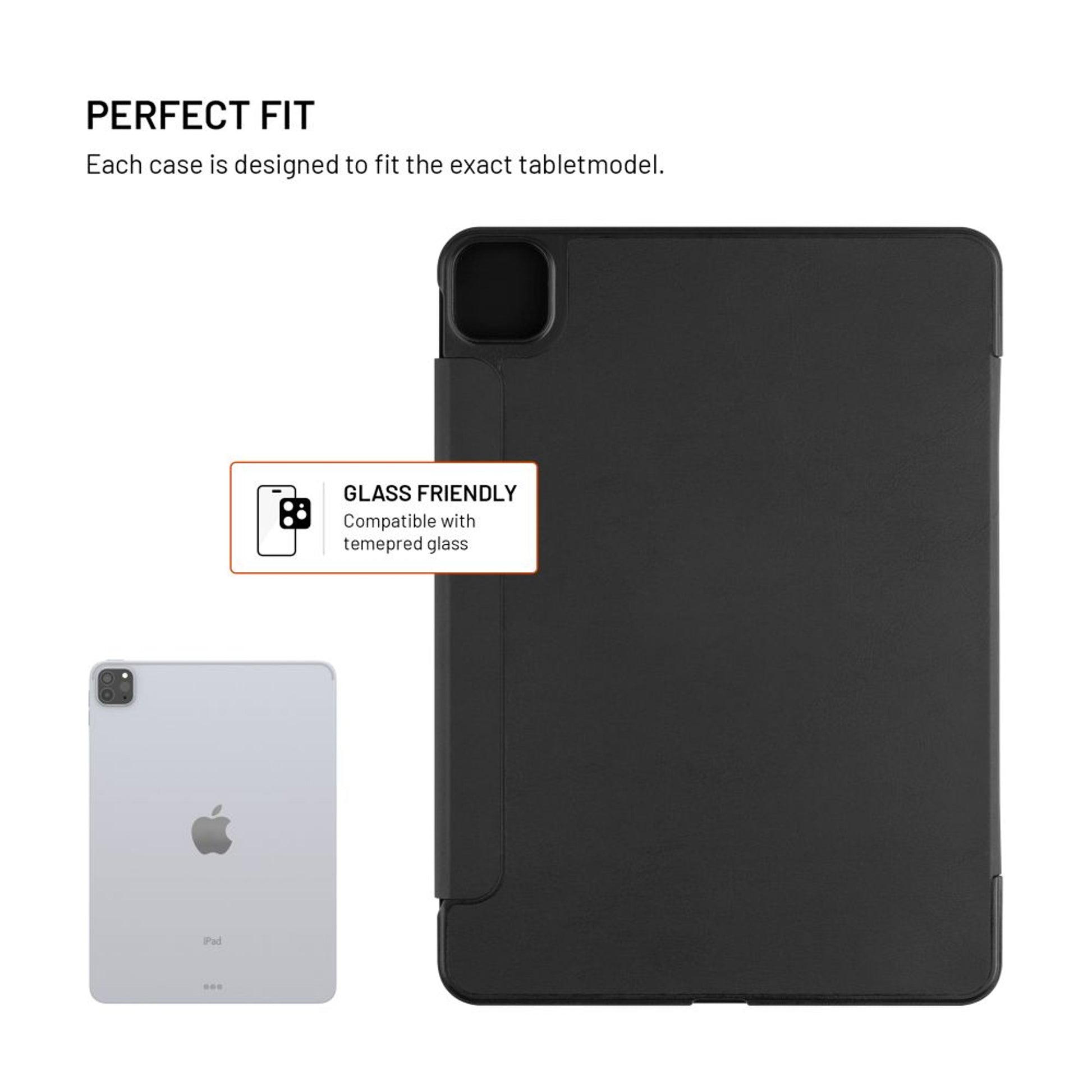 Pouzdro FIXED Trinity Case pro Apple iPad Pro 11" (2018-2022)/iPad Air (2020/2022/2024/2025) se stojánkem, černé - FIXED