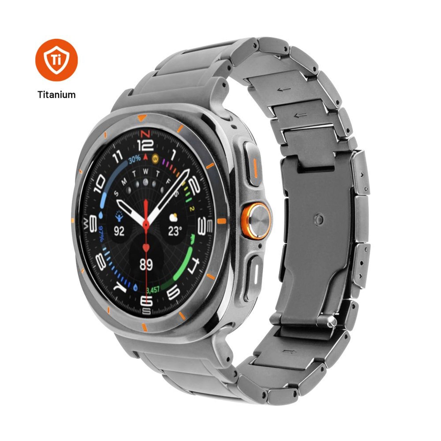 Titanový řemínek FIXED Titanium Strap pro smartwatch Samsung Galaxy Watch Ultra, přírodní titan - FIXED