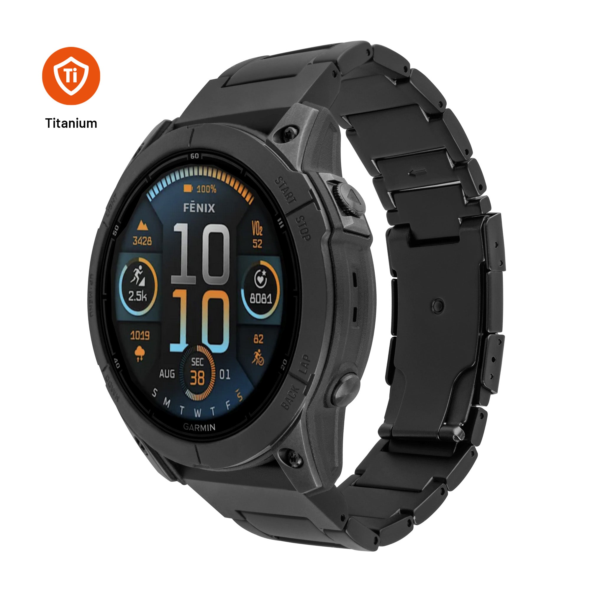 FIXED Titanium Strap for Garmin QuickFit 22mm, black