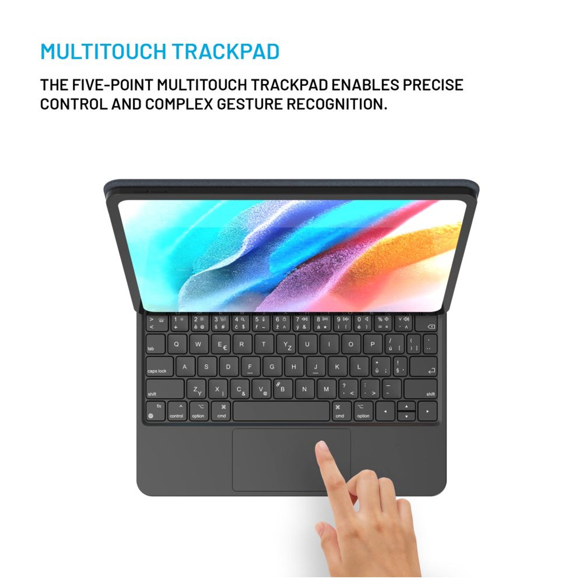 Pouzdro s bezdrátovou klávesnicí FIXED Typee pro Apple iPad Pro 11" (2018-2022)/iPad Air (2020-2025), CZ, černé - FIXED