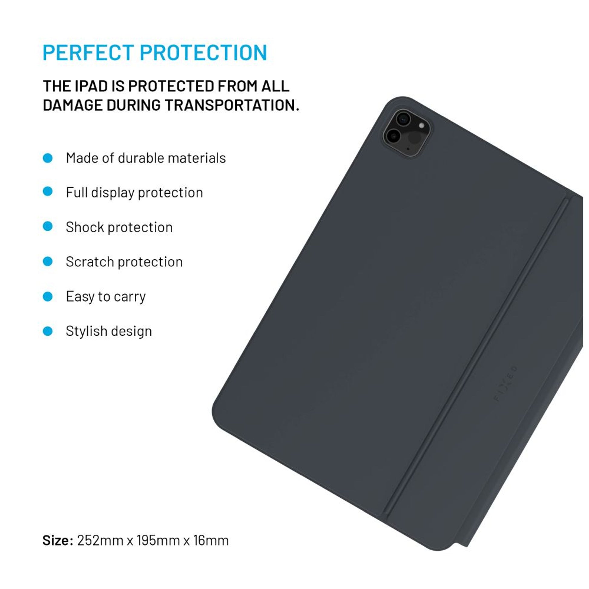 Pouzdro s bezdrátovou klávesnicí FIXED Typee pro Apple iPad Pro 11" (2018-2022)/iPad Air (2020-2025), CZ, černé - FIXED