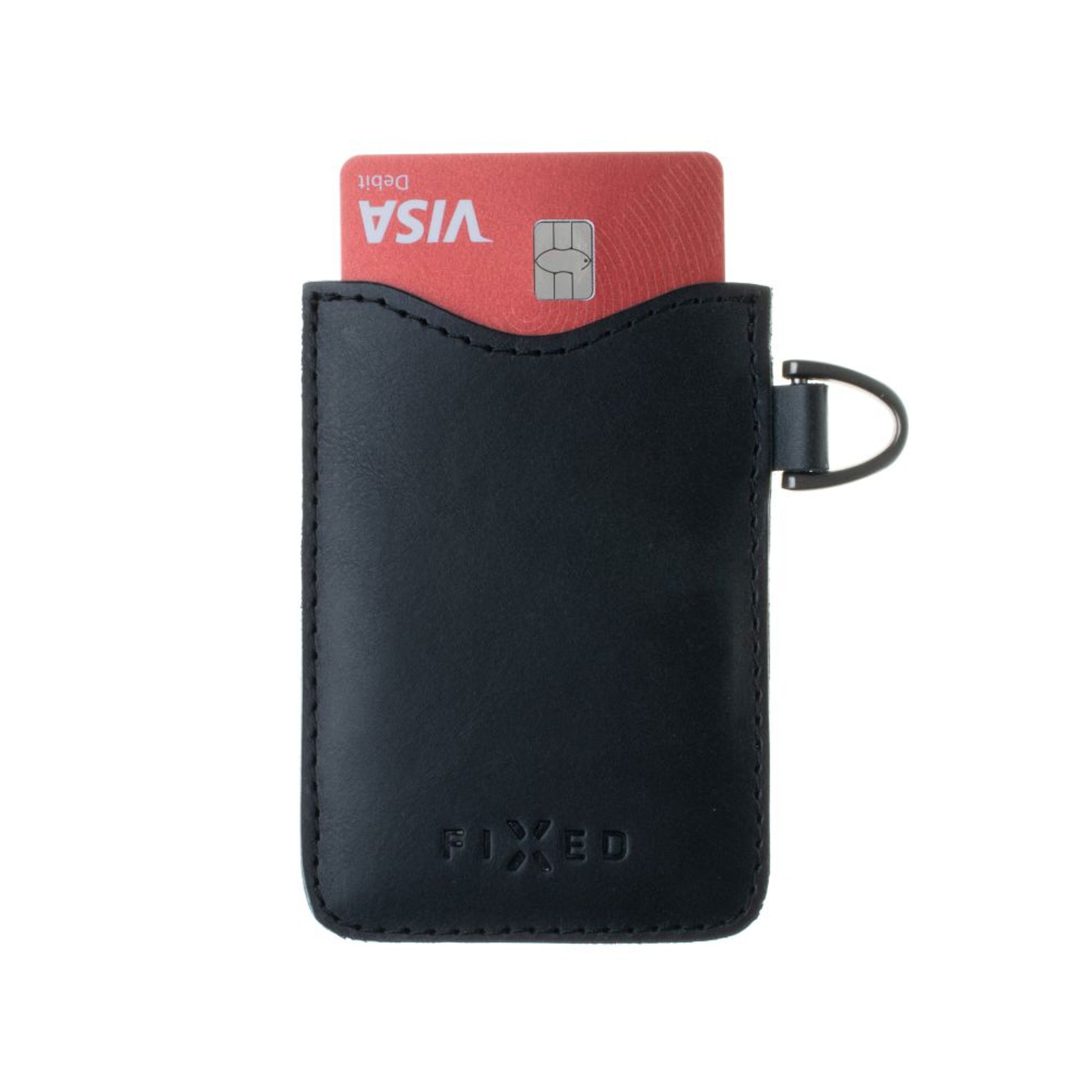Kožené pouzdro na karty FIXED Cards, černé - FIXED