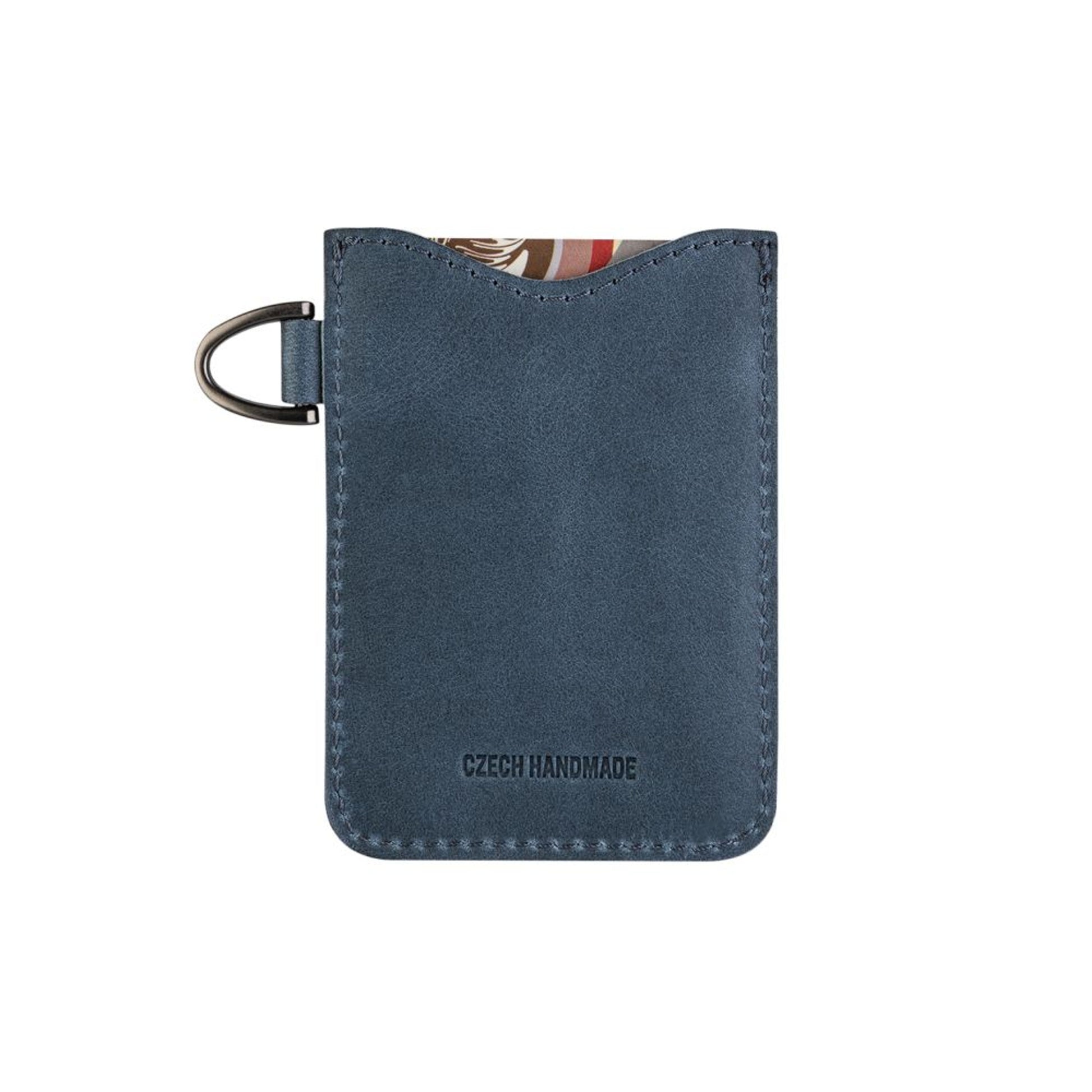 Kožené pouzdro na karty FIXED Cards, modré - FIXED