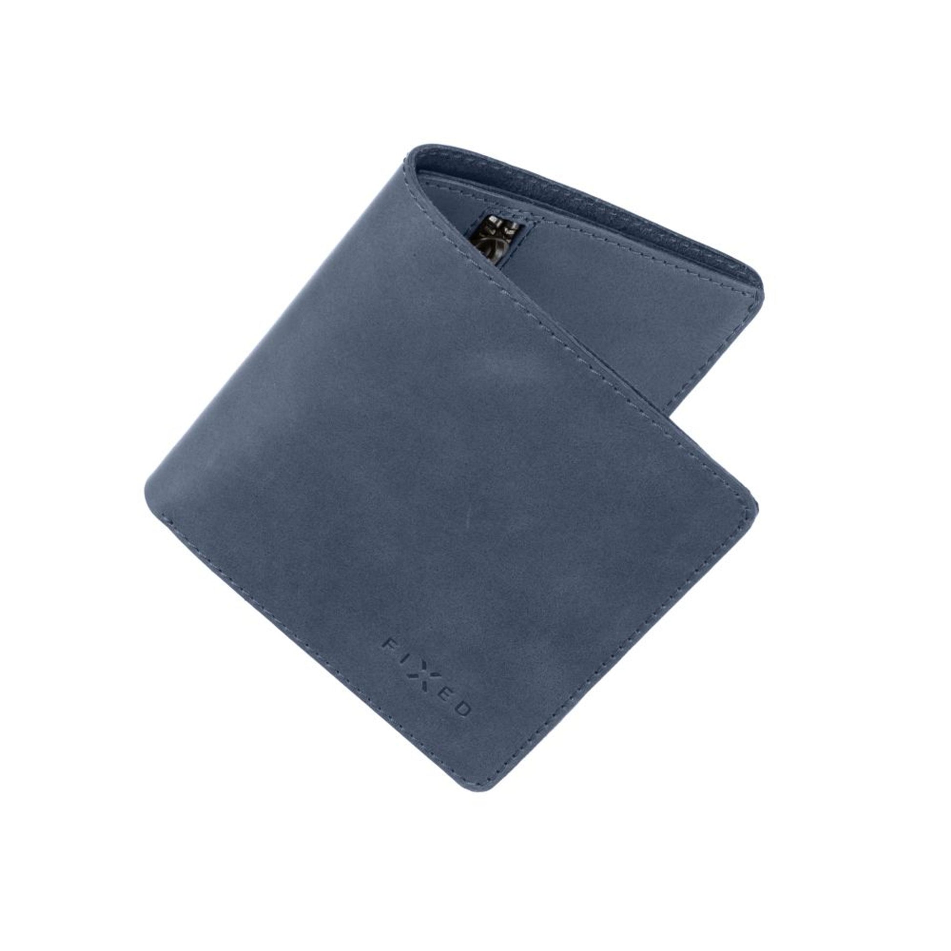 Kožená peněženka FIXED Classic Wallet z pravé hovězí kůže, modrá - FIXED