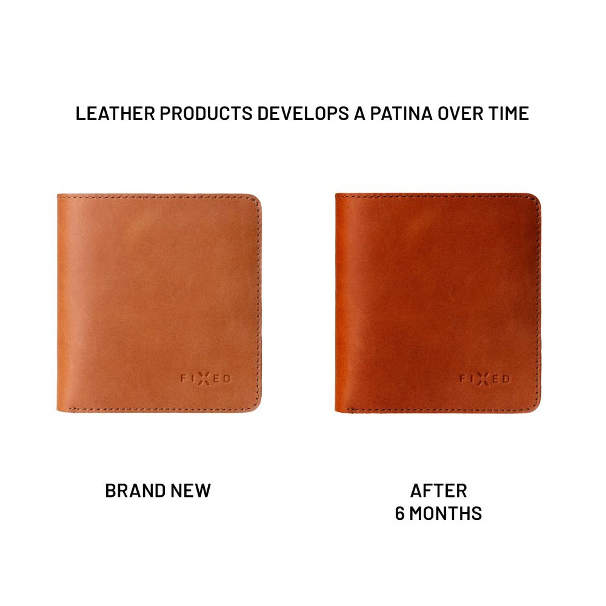 Kožená peněženka FIXED Classic Wallet z pravé hovězí kůže, hnědá - FIXED