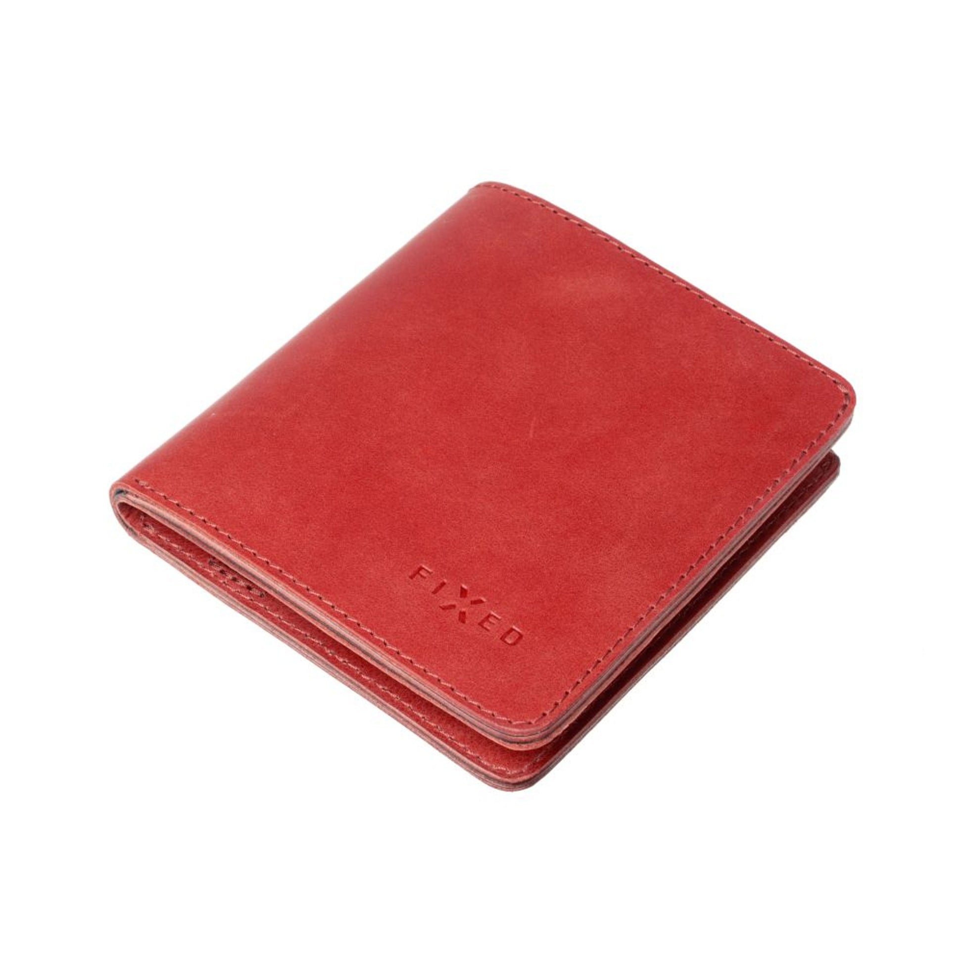 Kožená peněženka FIXED Classic Wallet z pravé hovězí kůže, červená - FIXED